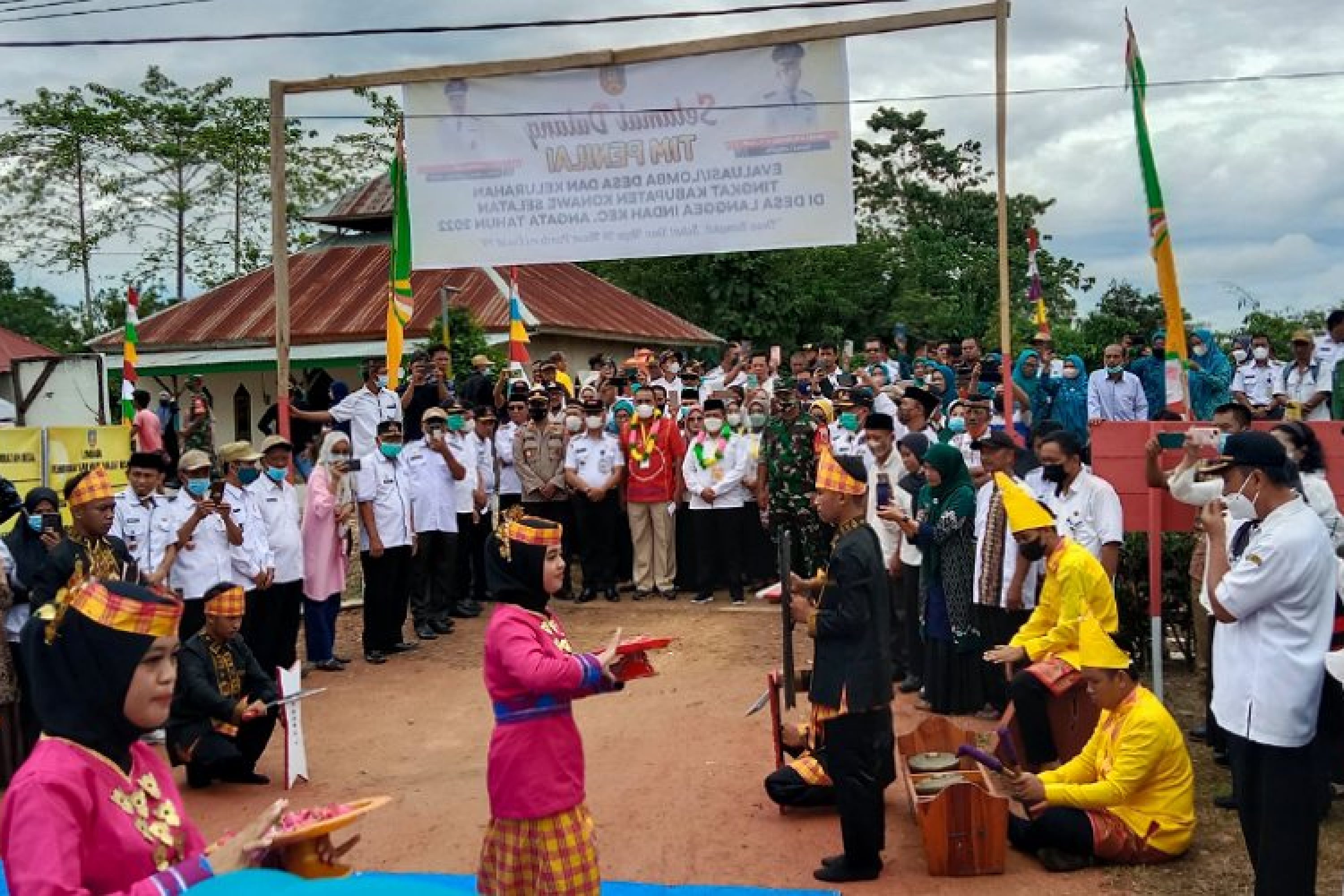 Pemerintah Kec. Angata Sambut Tim Penilai Lomba Desa Tingkat Kabupaten di Desa Langgea Indah