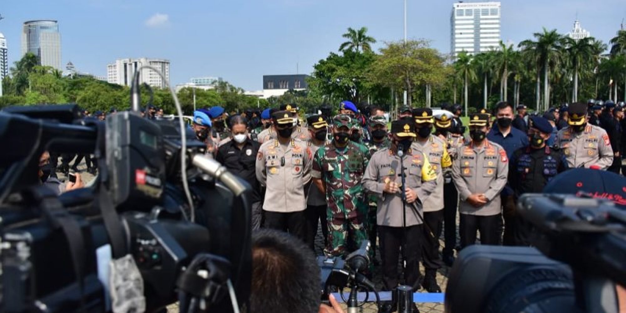 Pangdam Jaya dan Kapolda Metro Pimpin Apel Gabungan Pengamanan Unras