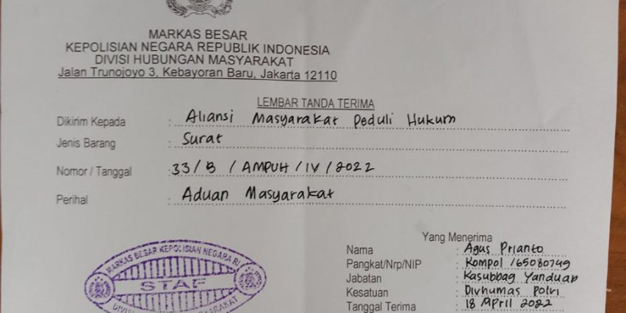 Terkait Dugaan Penambangan Ilegal, PT. Universal Pasific Energy Resmi Di Laporkan Ke Mabes Polri dan Kejagung RI