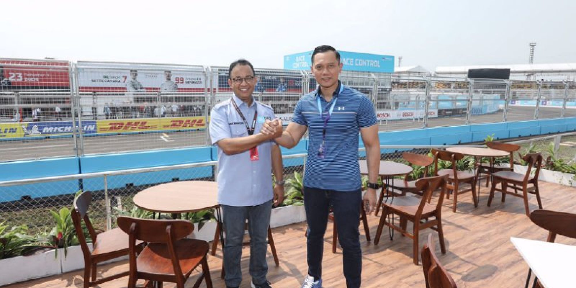Nonton Formula E di Sirkuit Ancol, AHY Disambut Akrab Anies Baswedan