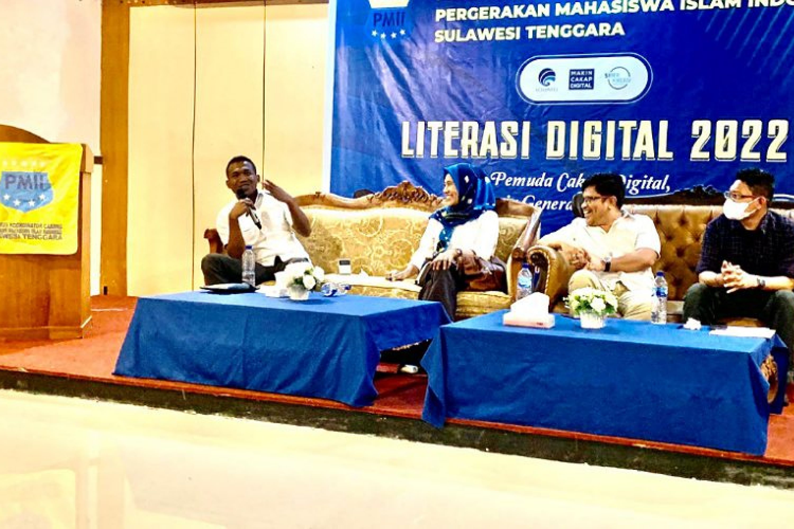 Berkembang Pesatnya Proses Digitalisasi Dan  Banyak Tantangan, PKC PMII Sultra Gelar Kegiatan Literasi Digital 2022