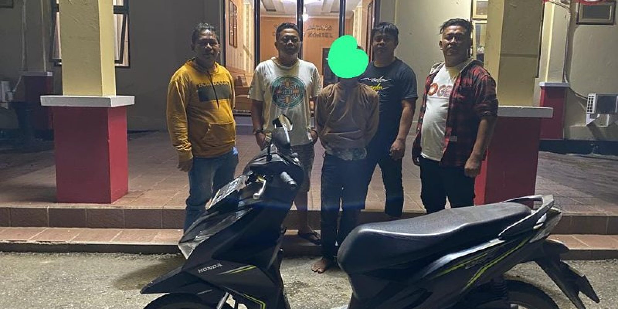 Tim Sat Reskrim Bersama Sat Intelkam Polres Konsel Berhasil Meringkus Seorang Pemuda Diduga Melakukan Curanmor di Palangga