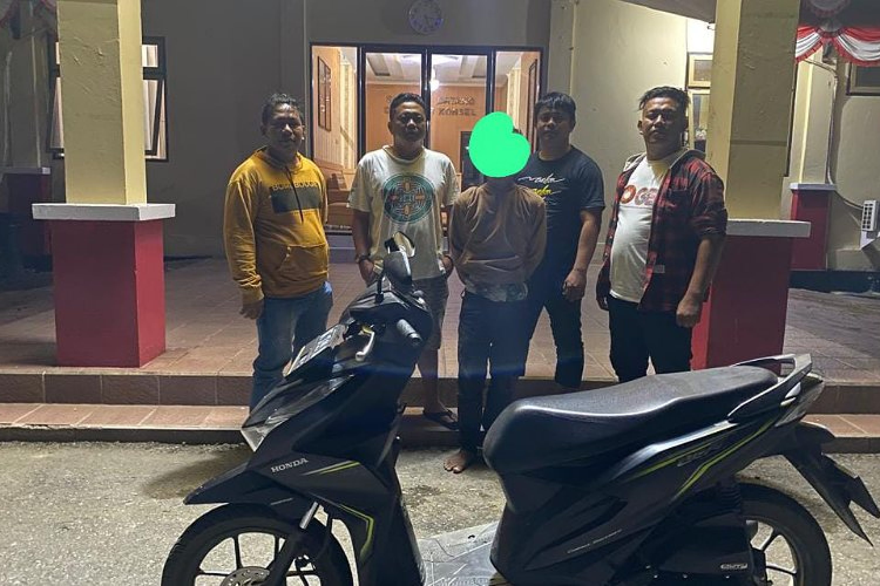 Tim Sat Reskrim Bersama Sat Intelkam Polres Konsel Berhasil Meringkus Seorang Pemuda Diduga Melakukan Curanmor di Palangga