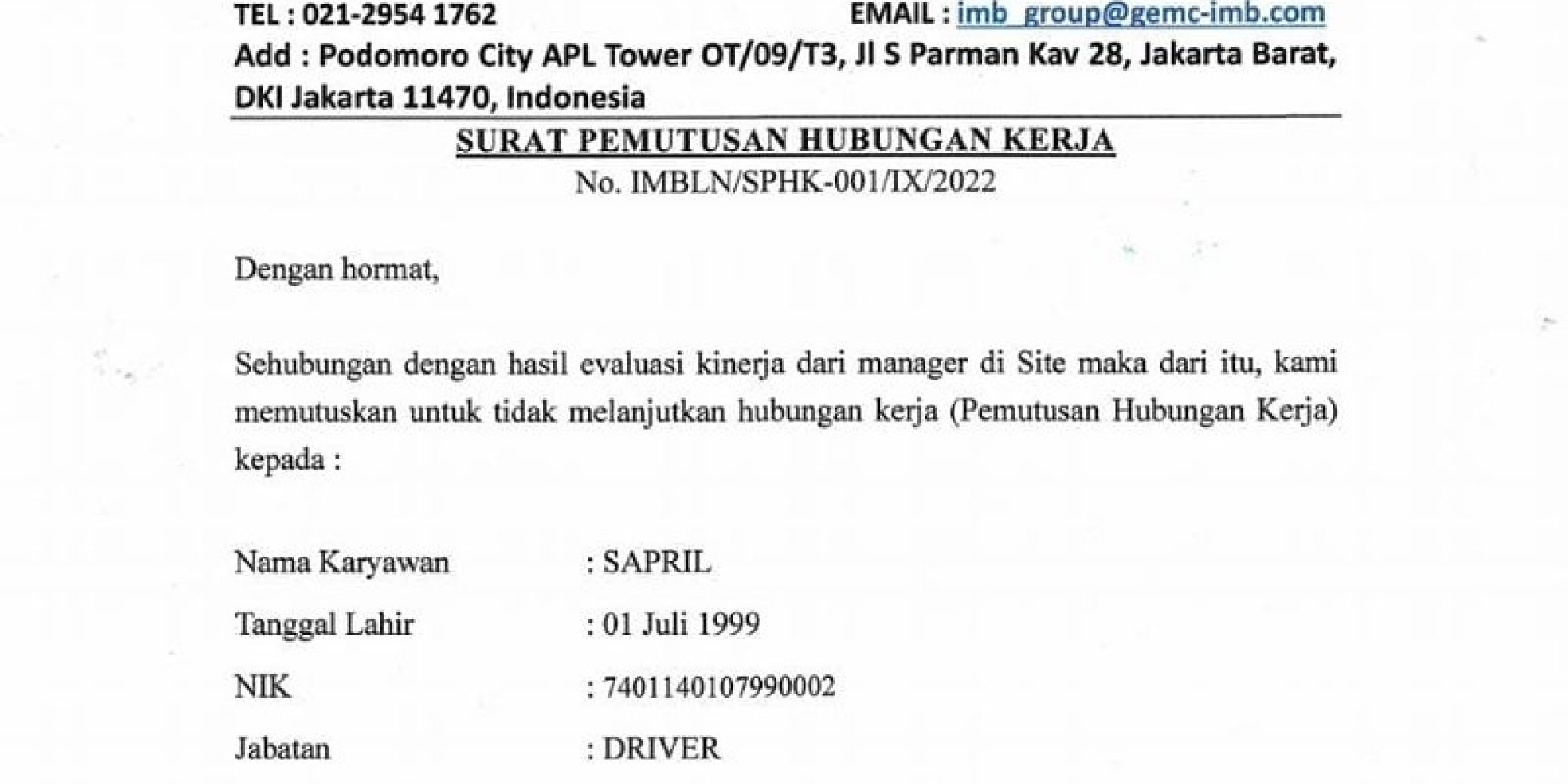 Tak Kunjung Dibayarkan Pesangonnya, Eks Karyawan PT. IBM Bakal Diadukan Disnaker