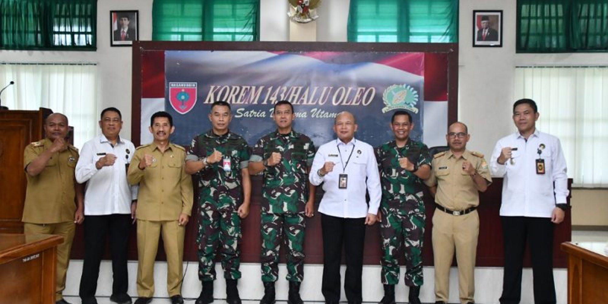 Danrem 143/HO Terima Kunjungan  Deputi IV Menko Polhukam RI Beserta Tim di Makorem 143/HO