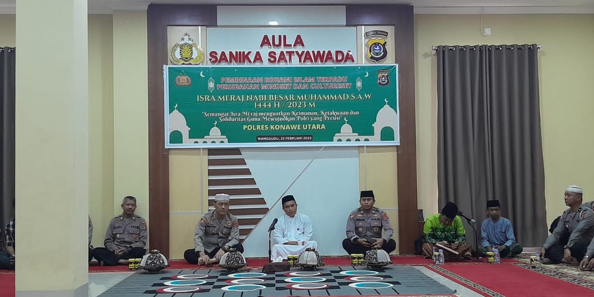 Peringati Isra Mi’raj 1444 H, Kapolres Konut Tingkatkan Keimanan, Ketakwaan dan Solidaritas antar Personel