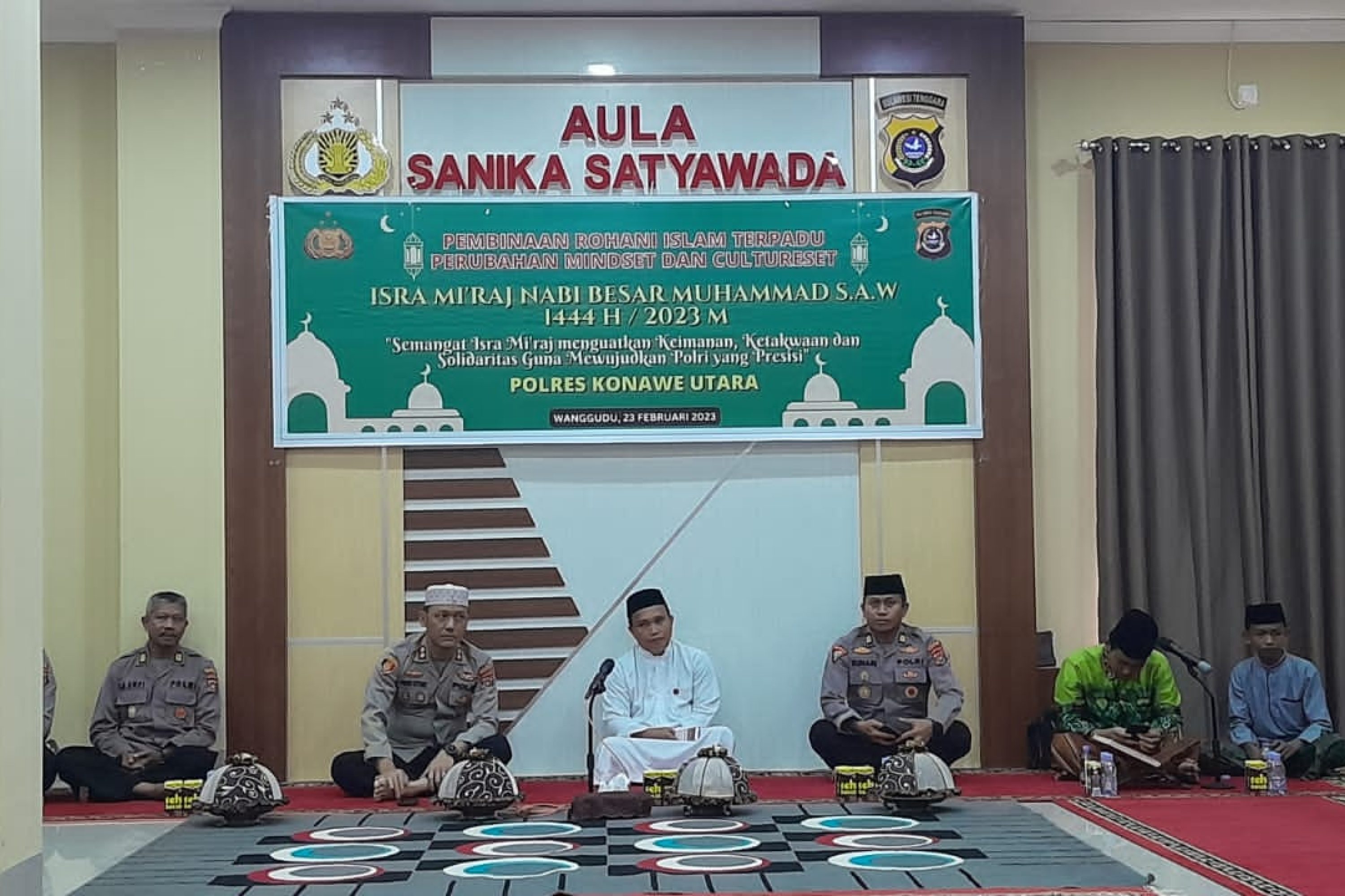 Peringati Isra Mi’raj 1444 H, Kapolres Konut Tingkatkan Keimanan, Ketakwaan dan Solidaritas antar Personel