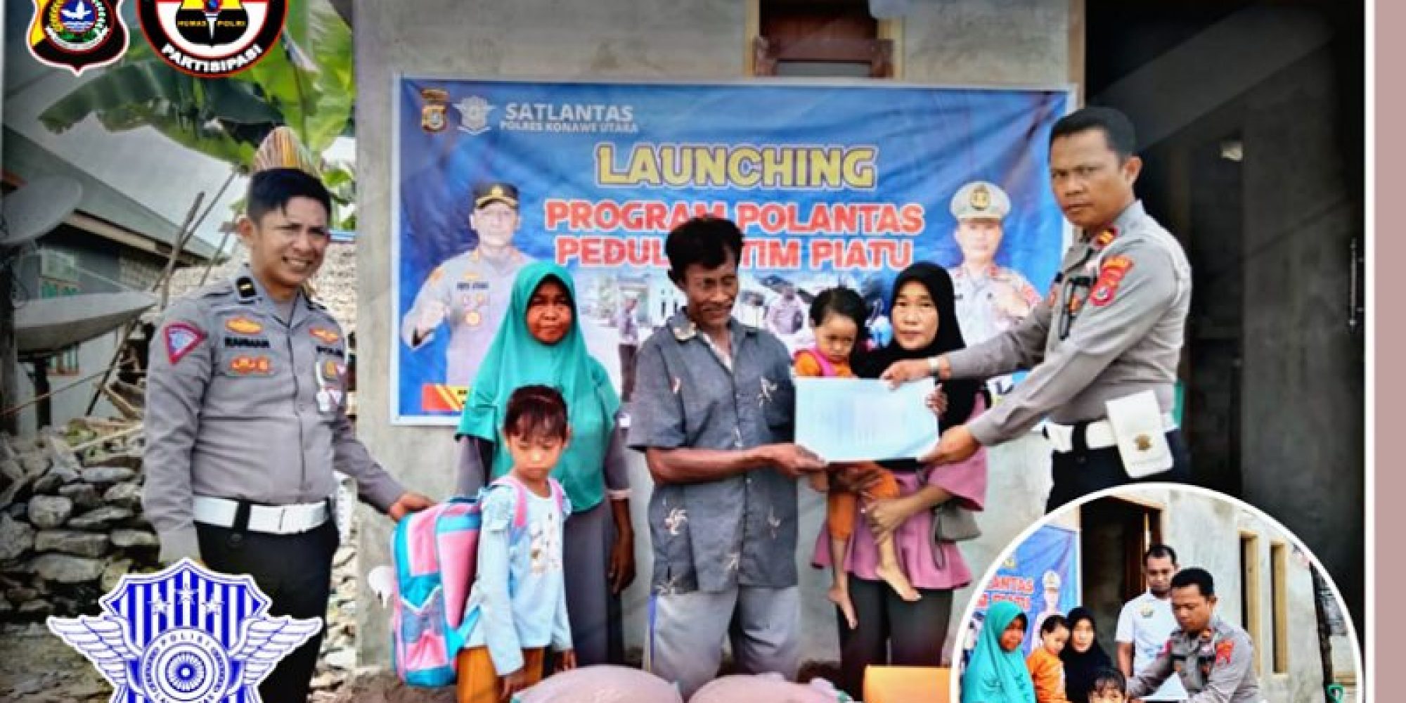 Peduli Terhadap Korban Kecelakaan Lalu Lintas, Polres Konut Launching Program Polantas Peduli Yatim Piatu