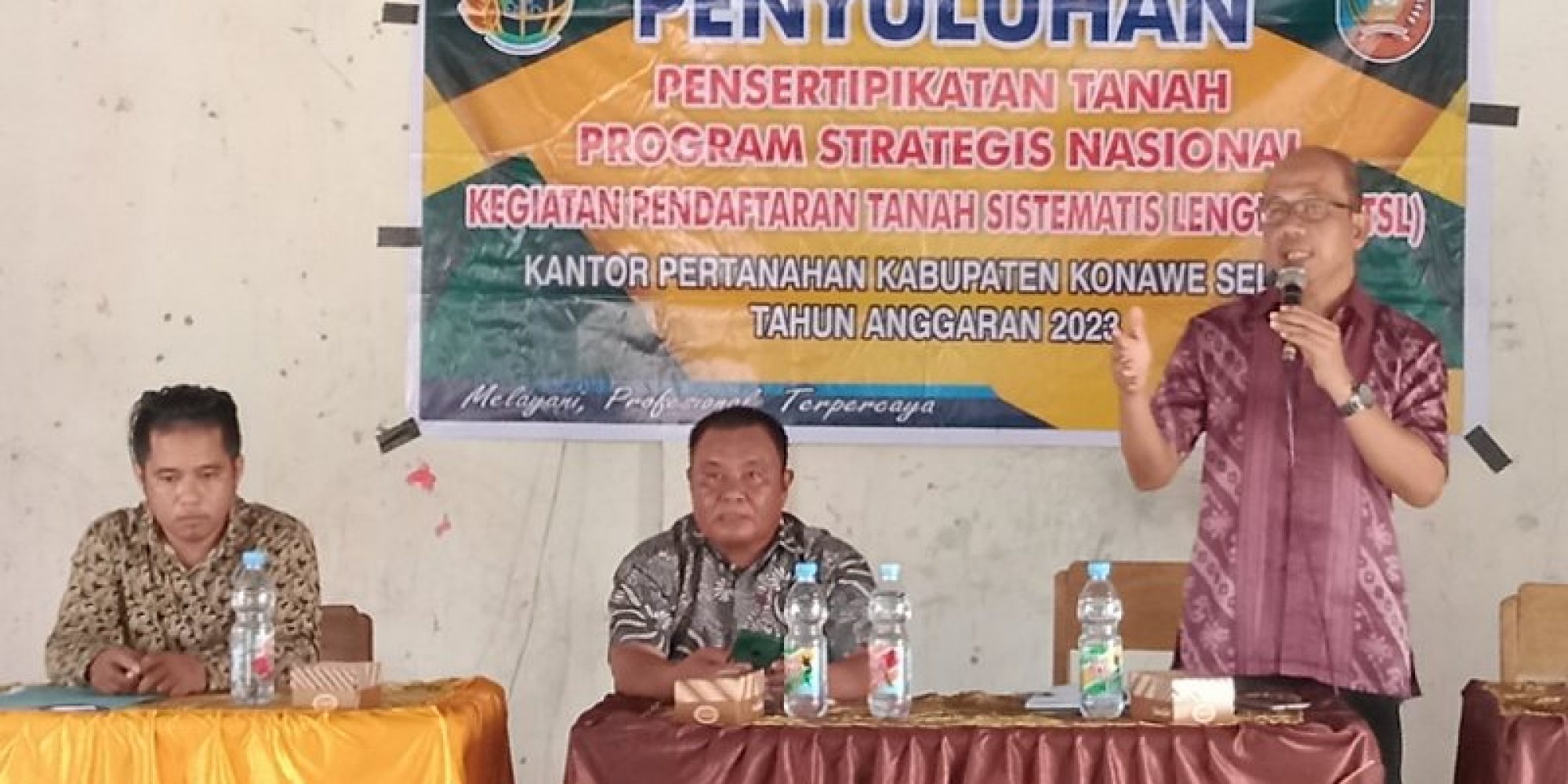 Percepat Pendataan PTSL 2023, BPN Konsel Gelar Penyuluhan Di Kecamatan Angata