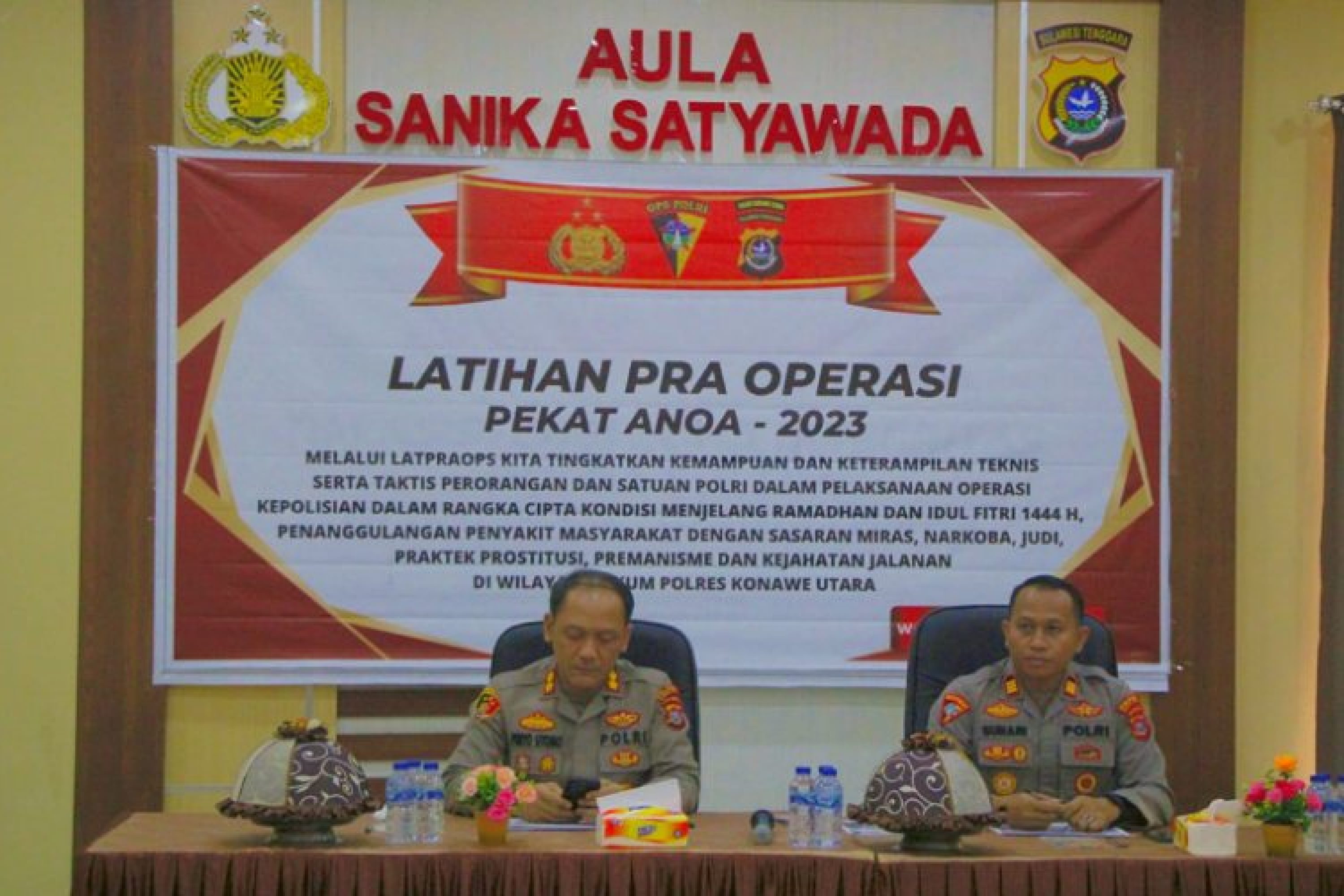 Buka Latpra Ops Pekat Anoa 2023, Kapolres Konut : Ciptakan Situasi Kamtibmas Yang Aman, Tertib Dan Kondusif