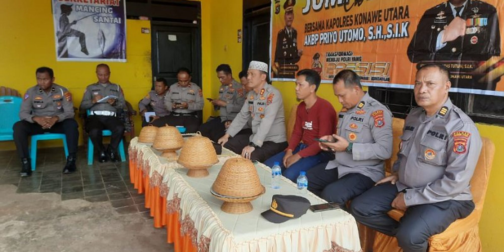 Kapolres Konut menyikapi keluhan komunitas mancing mania melalui Jumat curhat, Terkait Rusaknya Habitat ikan Menggunakan Strom