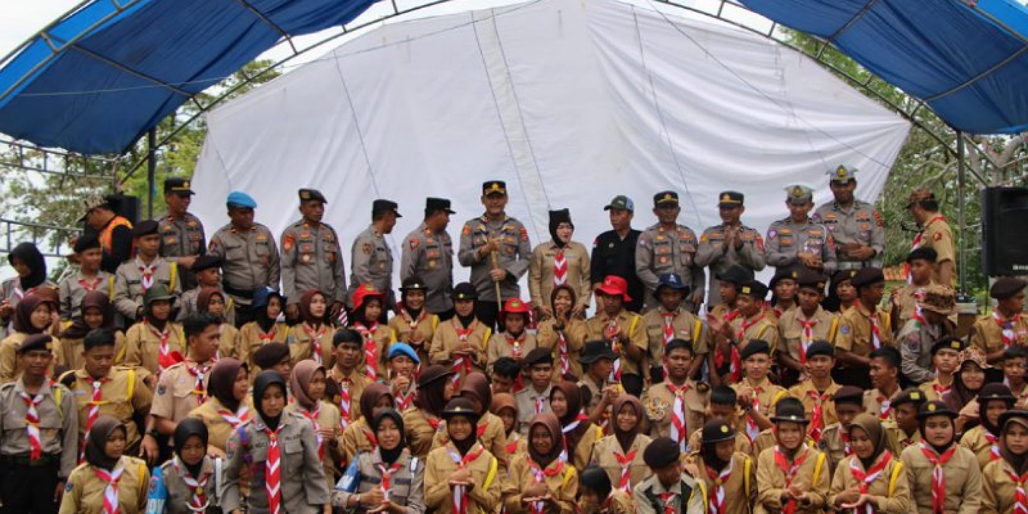 Kapolres Konut Buka Perjusami Pramuka Saka Bhayangakara Di Pantai Batam