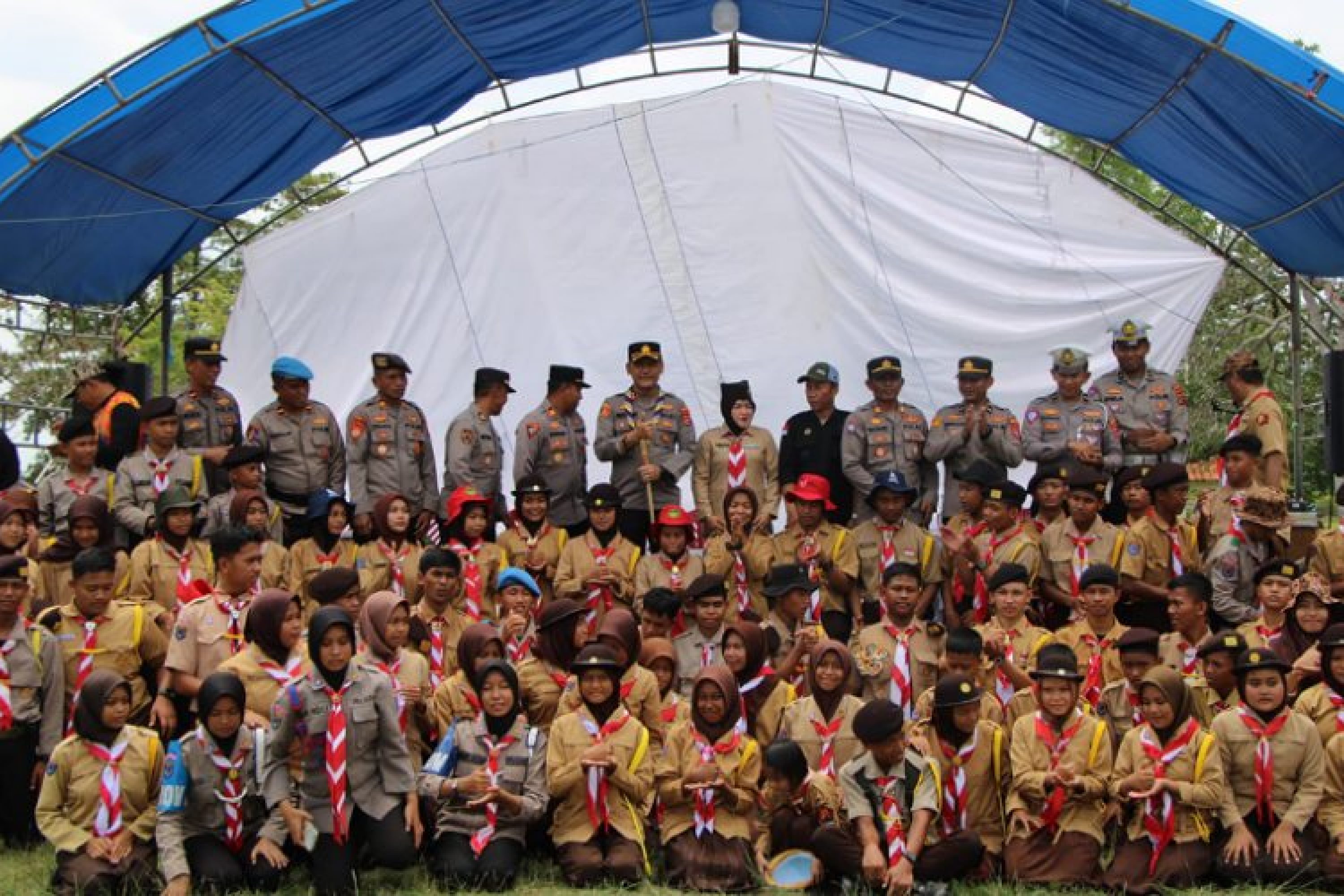 Kapolres Konut Buka Perjusami Pramuka Saka Bhayangakara Di Pantai Batam