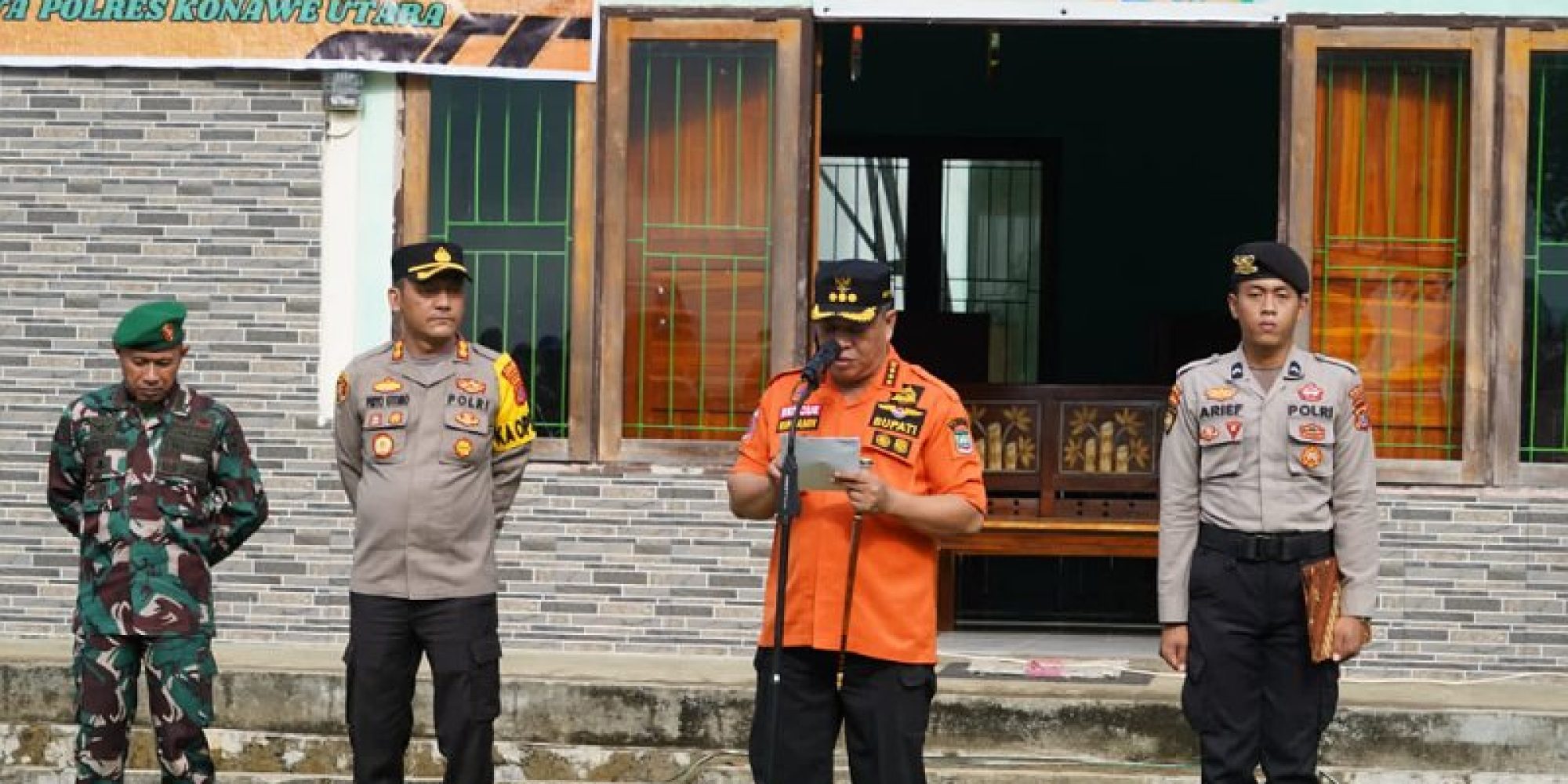 Bupati Konut Pimpin Langsung Apel Siaga Pengamanan Objek Wisata Di Konut