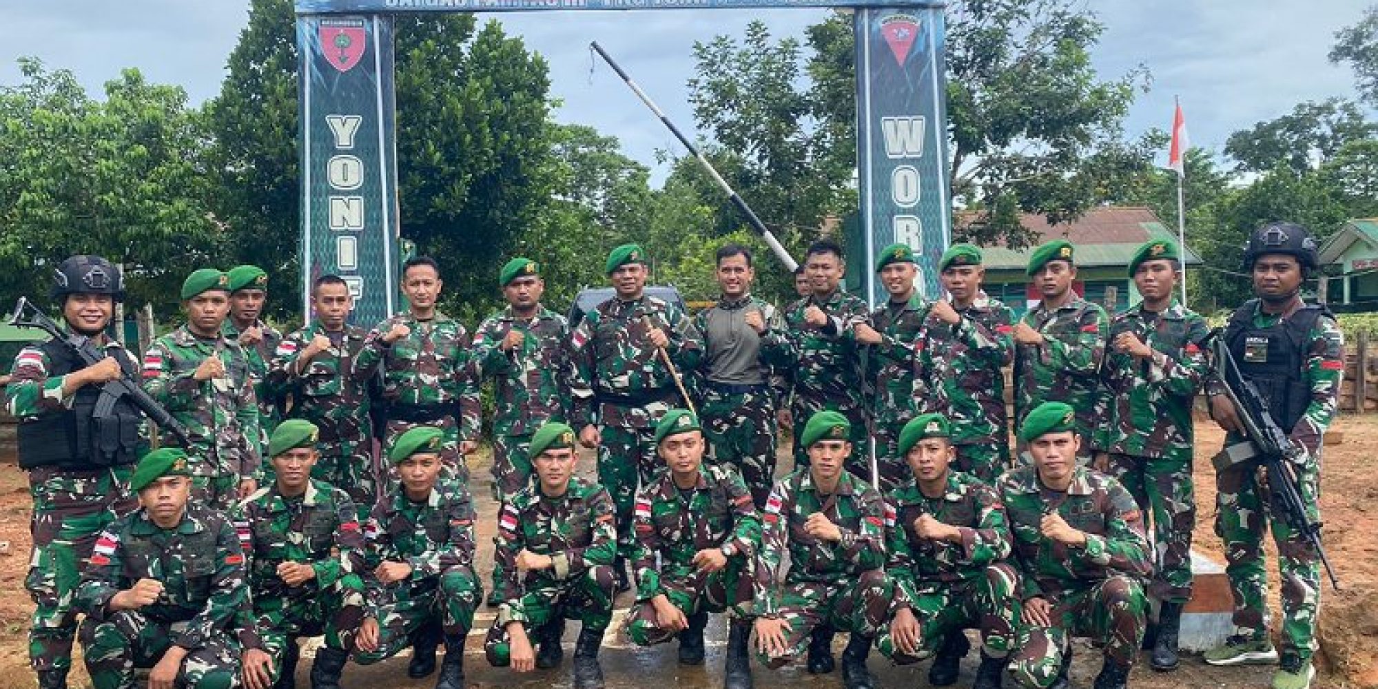 Kunjungi Jajaran Pos, Dansatgas Yonif 725 : Jaga Moril Dan Terus Berikan Pengabdian Terbaik