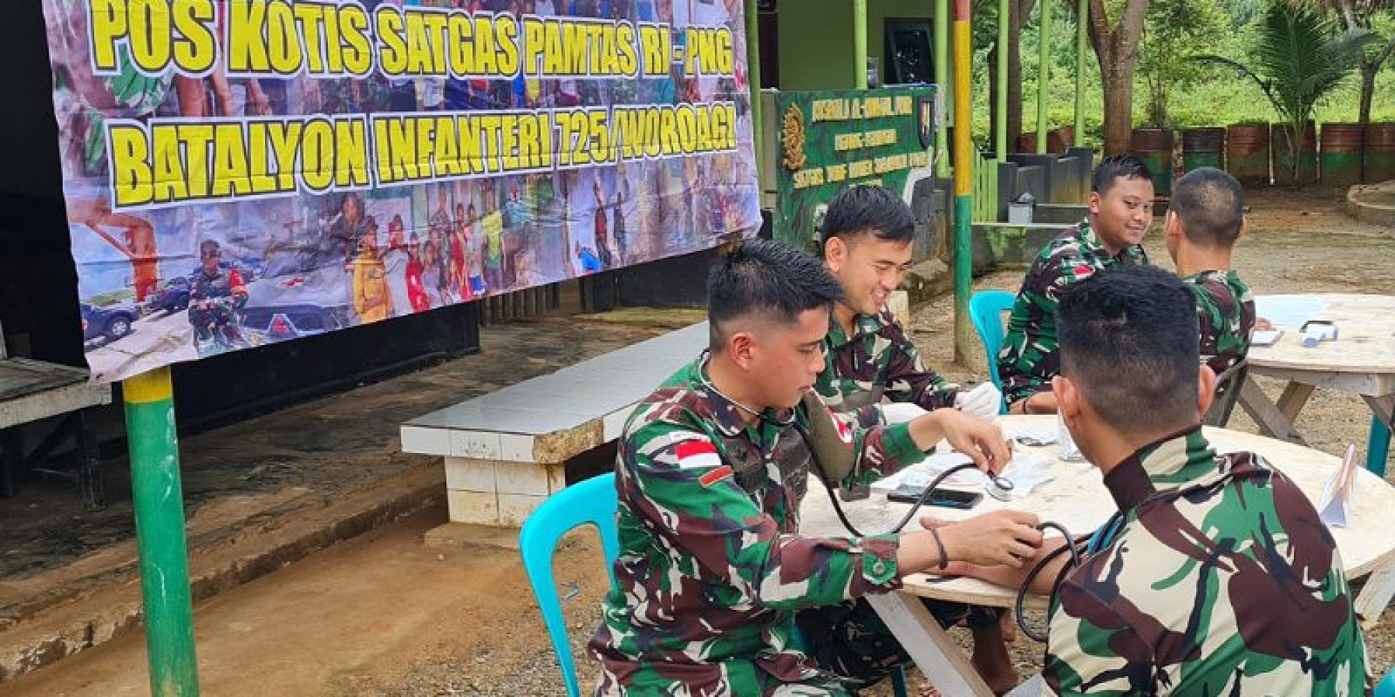 Pastikan Prajurit Selalu Siap Bertugas, Satgas Yonif 725/Woroagi Cek Kesehatan Berkala