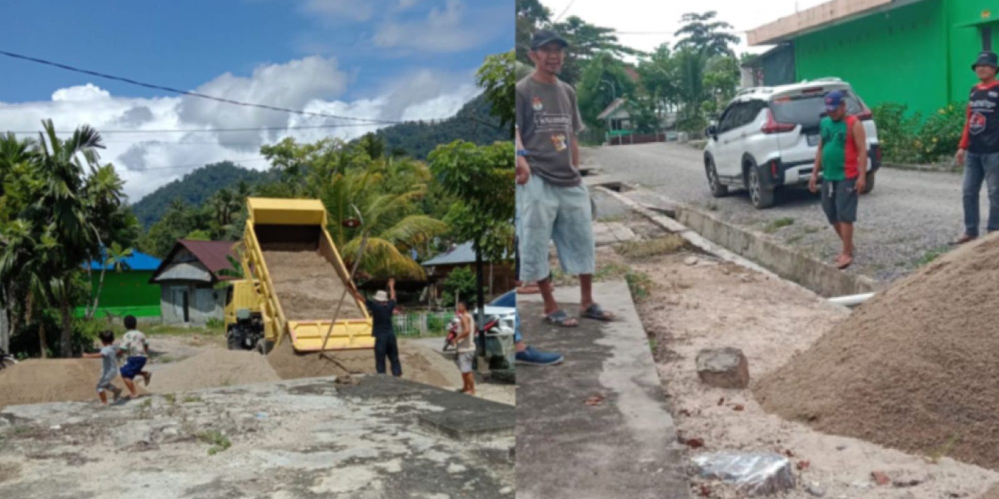 Belum Dilantik, Kades Terpilih Bandaeha, Harianto Langsung Realisasikan Janjinya Mencor Lorong Desa