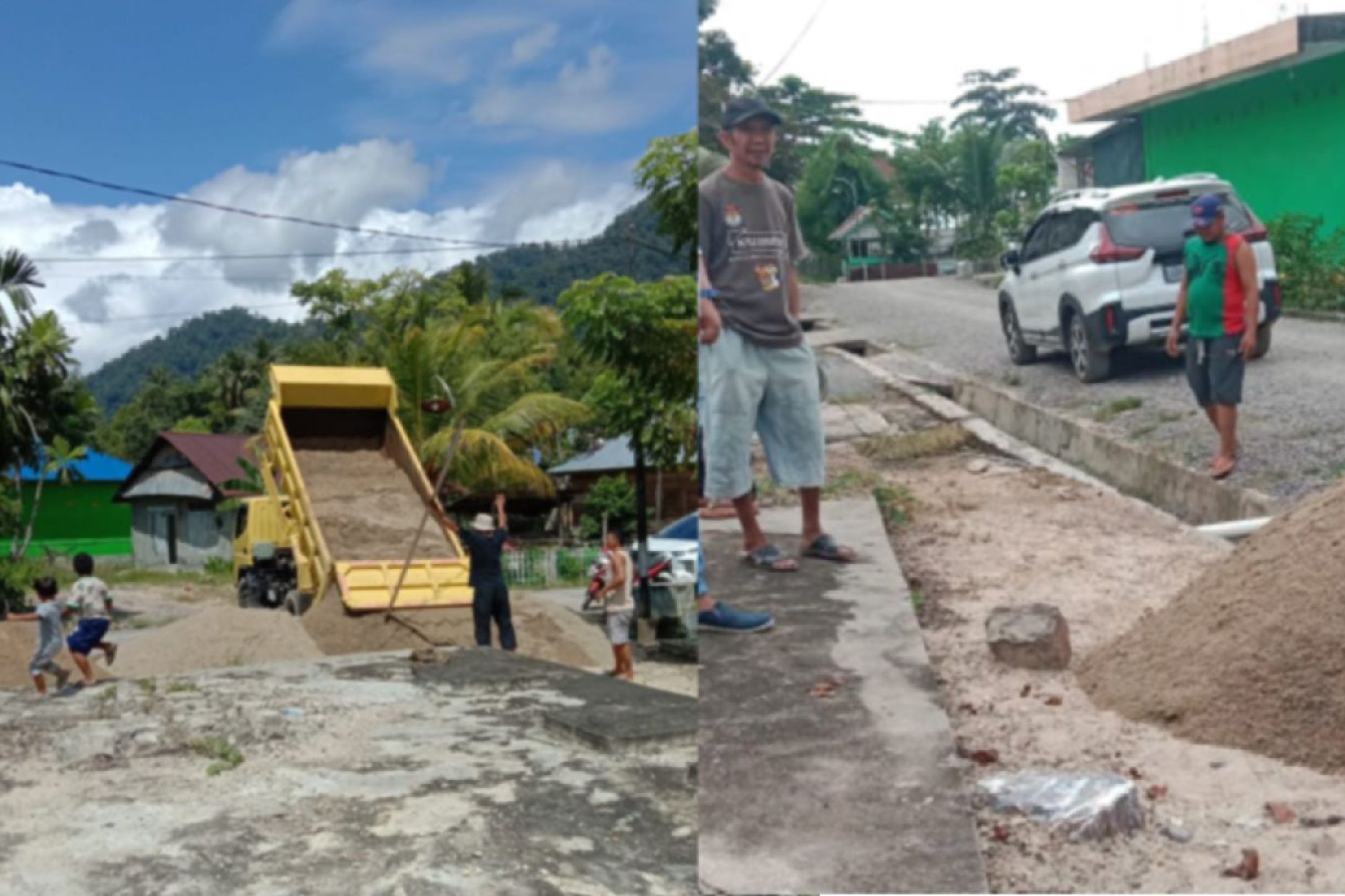 Belum Dilantik, Kades Terpilih Bandaeha, Harianto Langsung Realisasikan Janjinya Mencor Lorong Desa