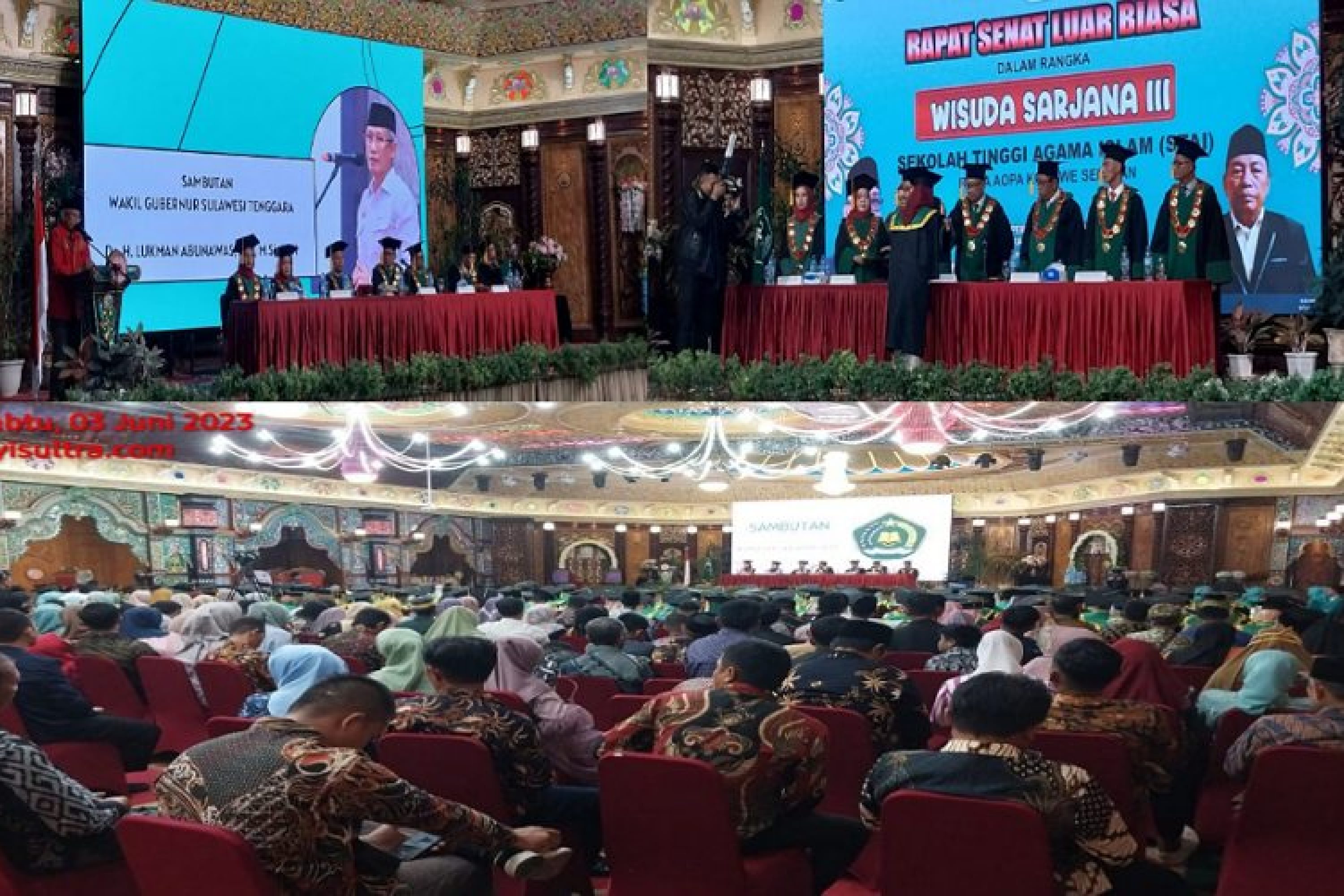 Wisuda Angkatan Ke Tiga STAI Rawa Aopa Konsel, Wagub Sultra Nilai Wisudawan Mempunyai Tiga Kelebihan