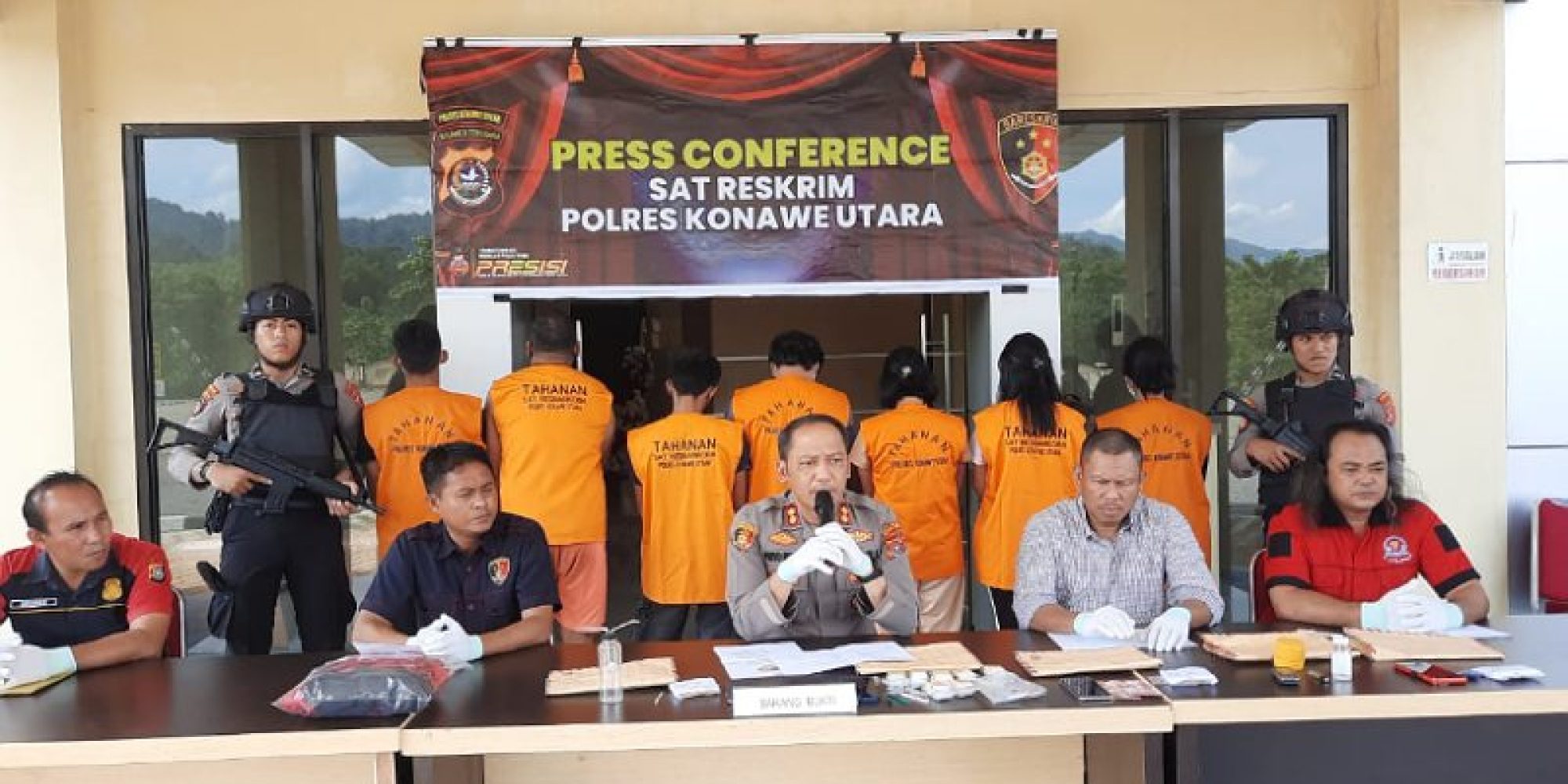 Gelar Press Release, Kapolres Konawe Utara Paparkan Modus Baru Pelaku Curanmor