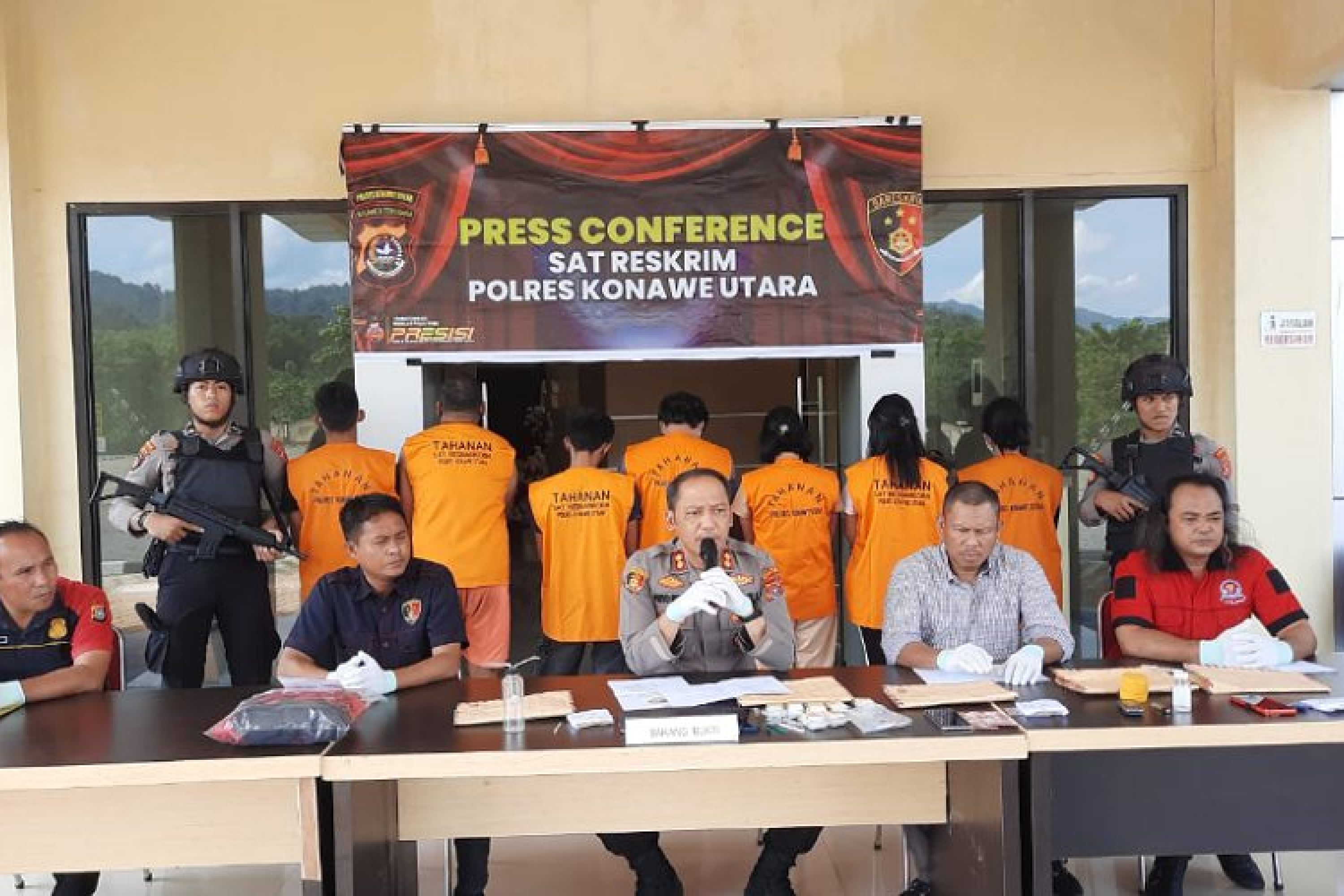 Gelar Press Release, Kapolres Konawe Utara Paparkan Modus Baru Pelaku Curanmor