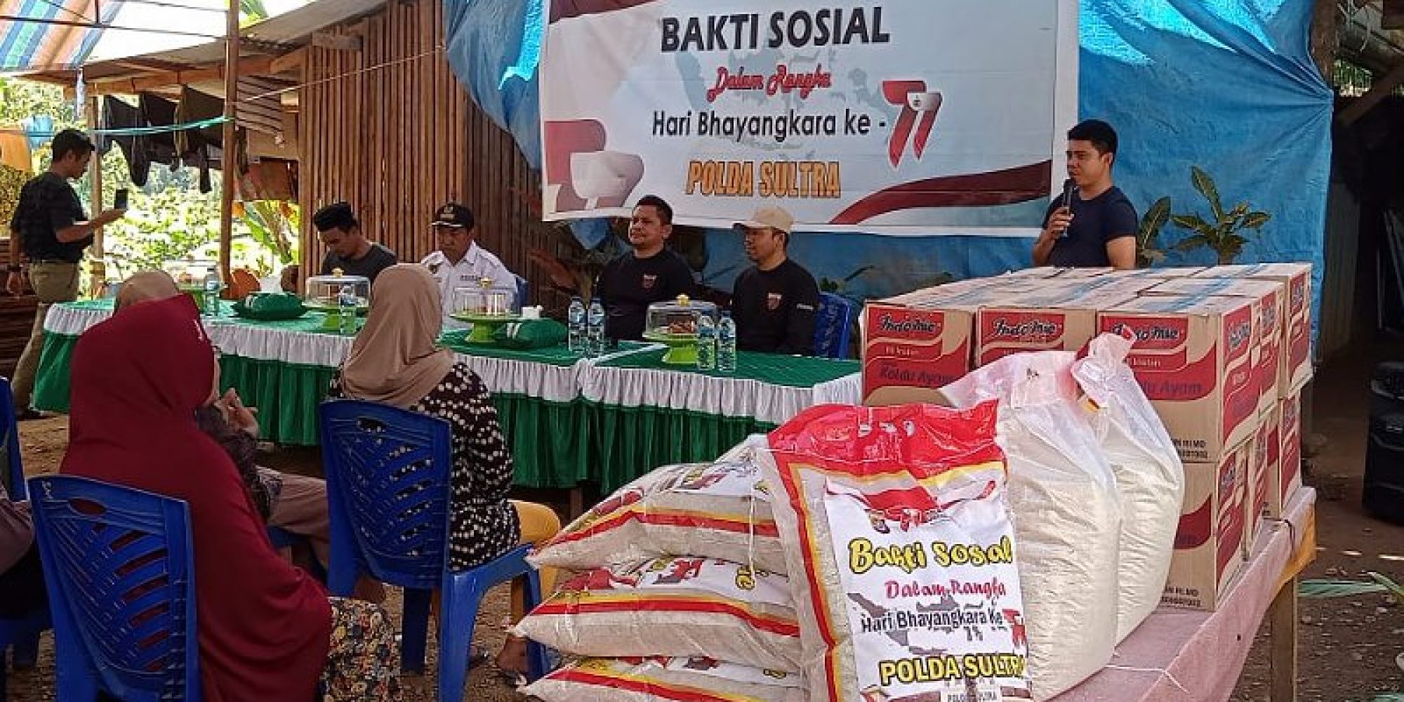 Sambut HUT Bhayangkara Ke-77, Polda Sultra Laksanakan Kegiatan Baksos  Di Dua Desa di Konut