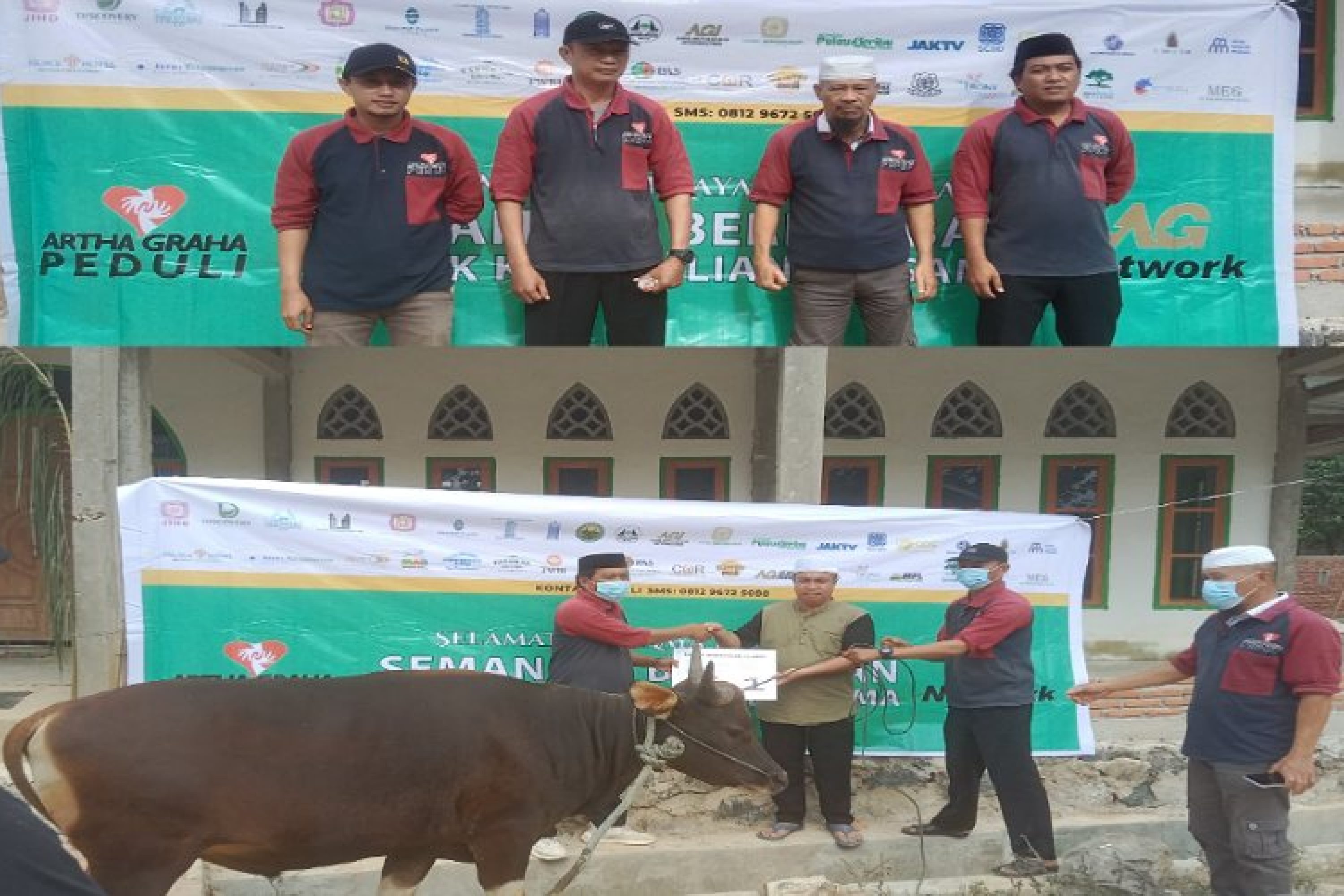 Sebagai Wujud Peduli Terhadap Masyarakat Sekitar Perusahaan, AGP Bekerjasama PT. MS Salurkan 3 Ekor Sapi Kurban