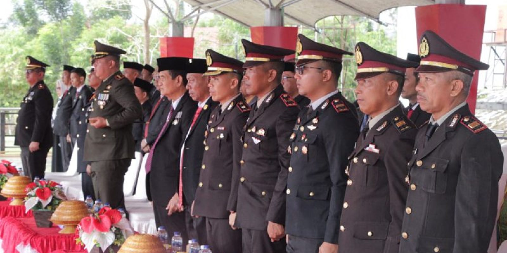 Upacara Hari Bhayangkara ke 77 , Kapolres Konut Mengingatkan Seluruh Elemen Terkait Tantangan Pemilu 2024 Mendatang