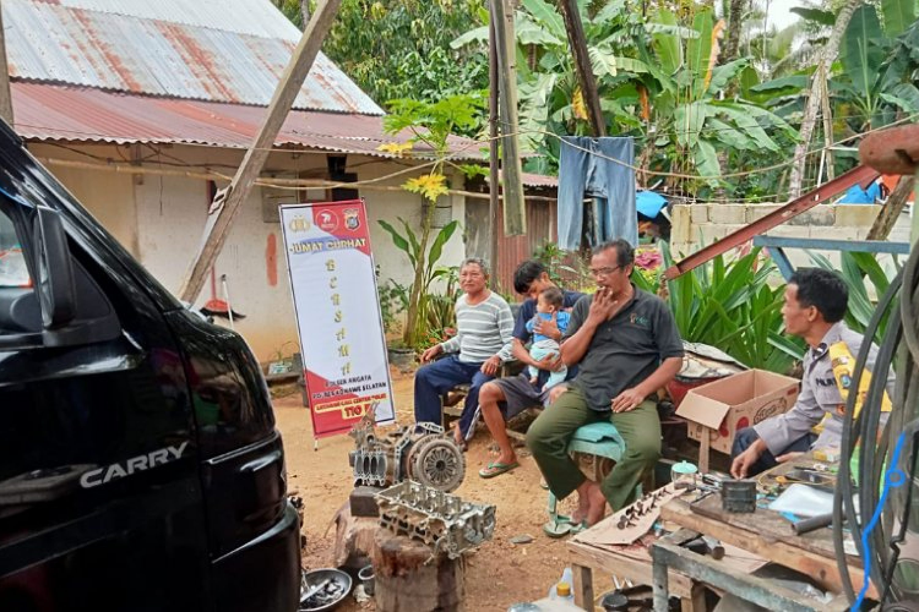 Jum’at Curhat Polsek Angata, Warga Keluhkan Jalan Yang Rusak