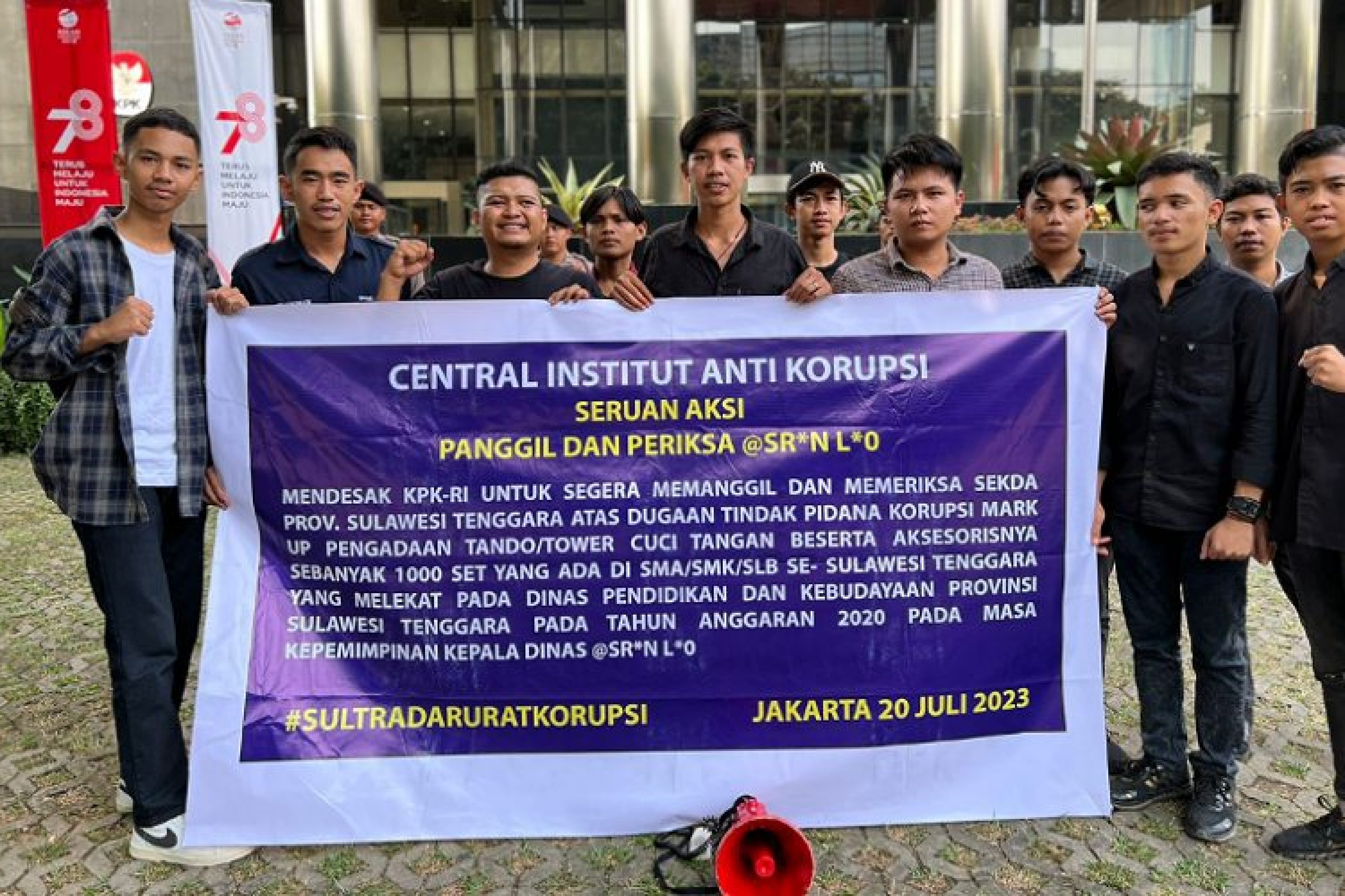 CIA Korupsi Desak KPK RI Periksa Sekda Prov Sultra