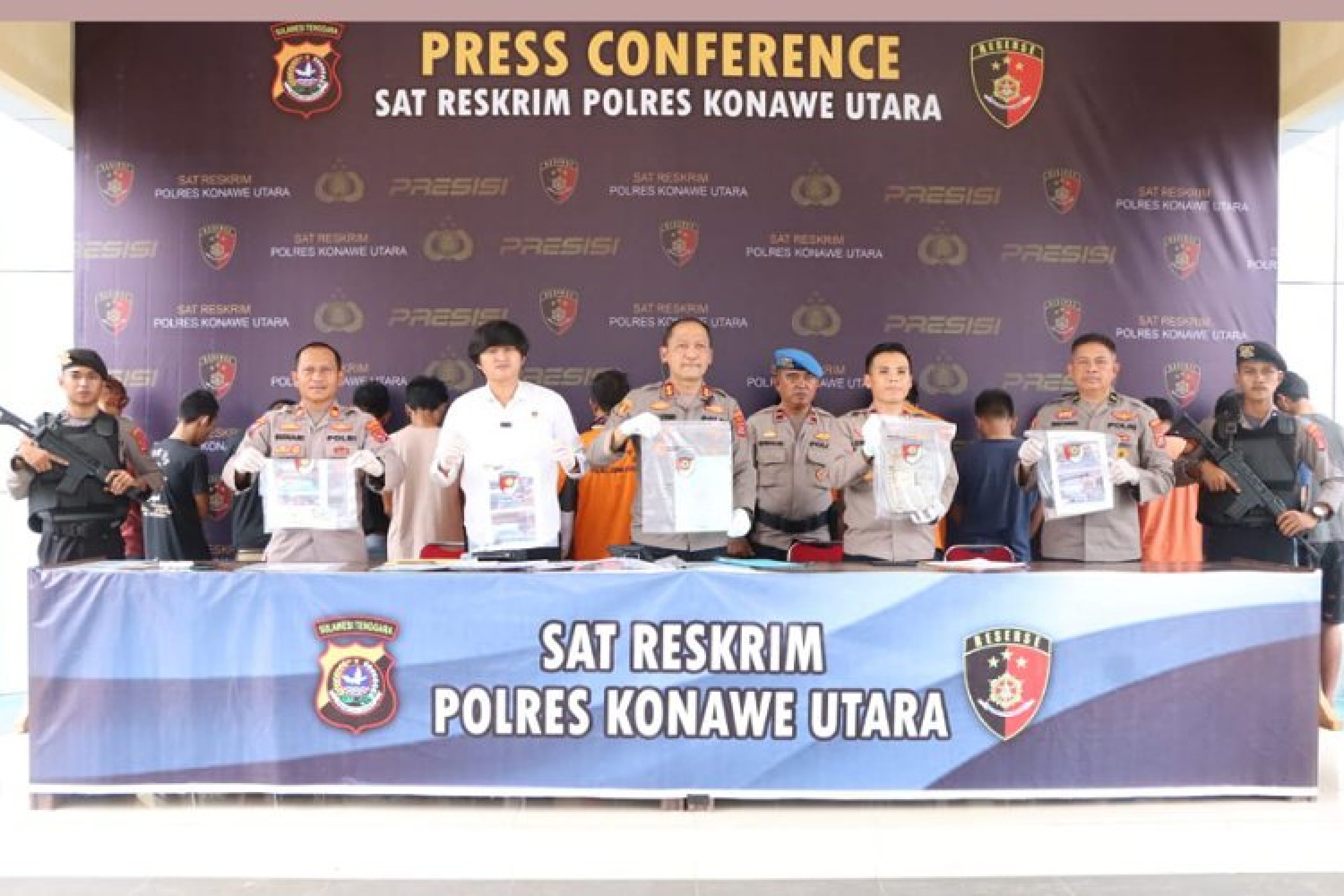 Polres Konut Press Release Kasus Tindak Pidana Umum, Priyo Utomo Beberkan Peran Dan Modus  Para Tersangka