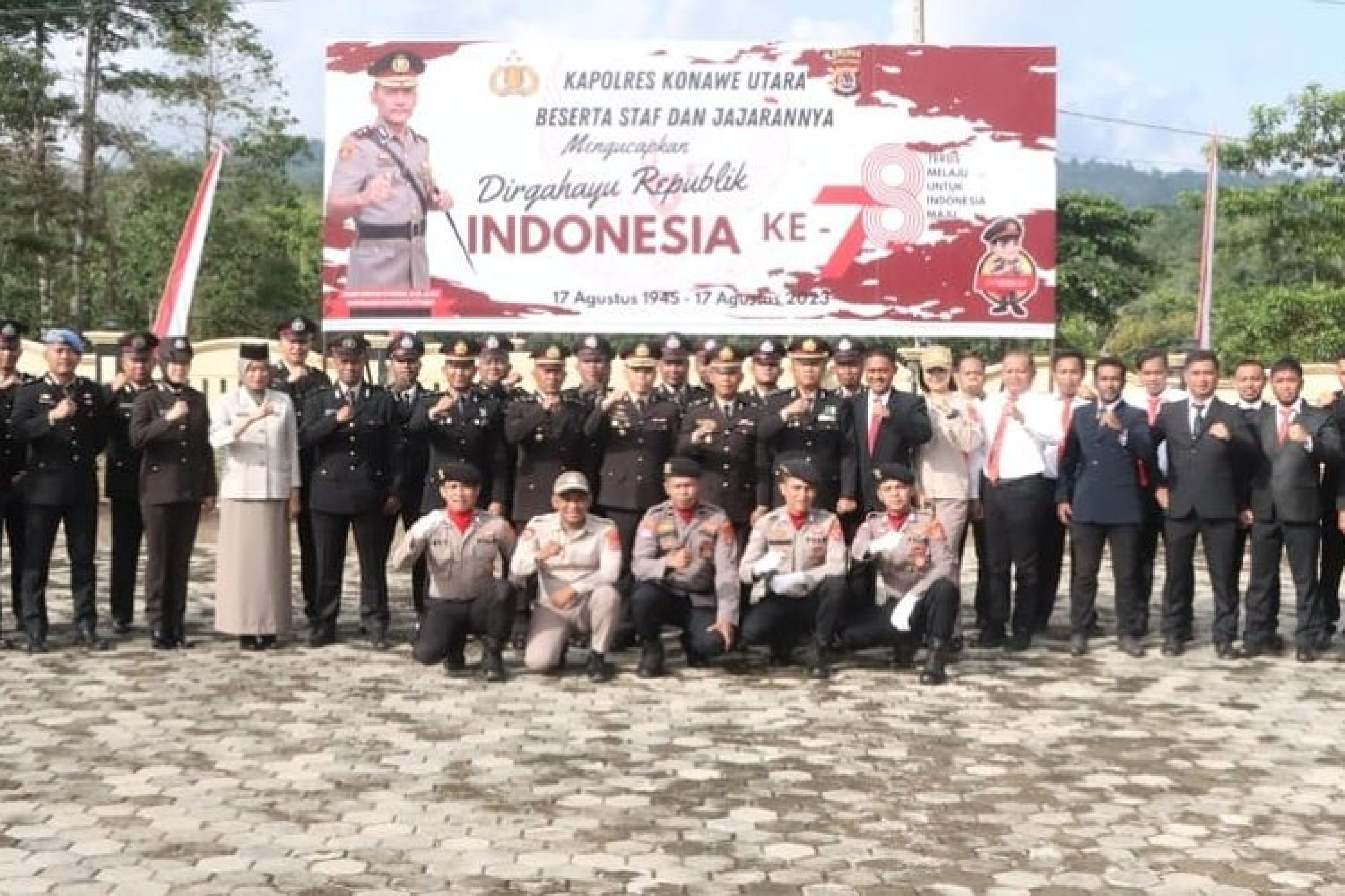 Peringatan HUT Kemerdekaan RI Ke 78 2023, Jadi Irup Wakapolres Konut Pesankan ini Kepada Anggota