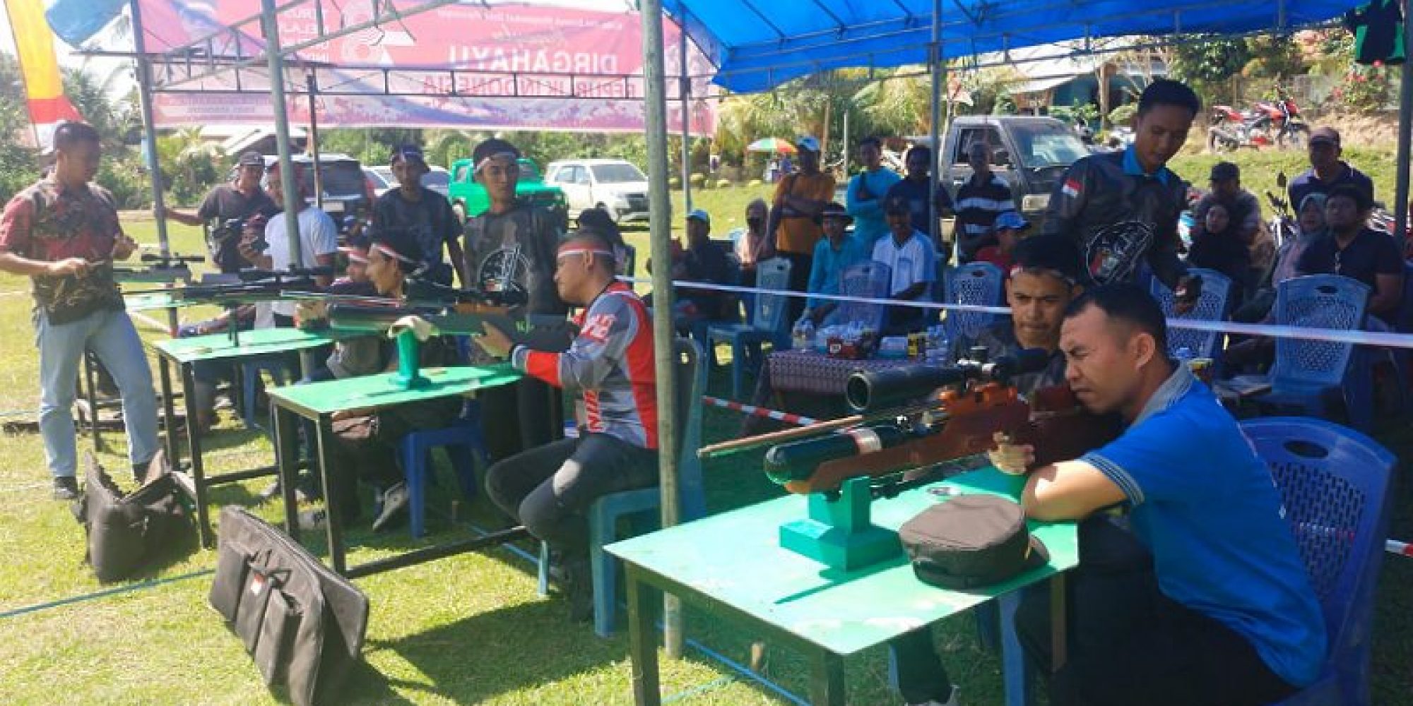 Polsek Mowila Laksanakan PAM Kegiatan Porseni Lomba Menembak Senapan Angin Jenis PCP