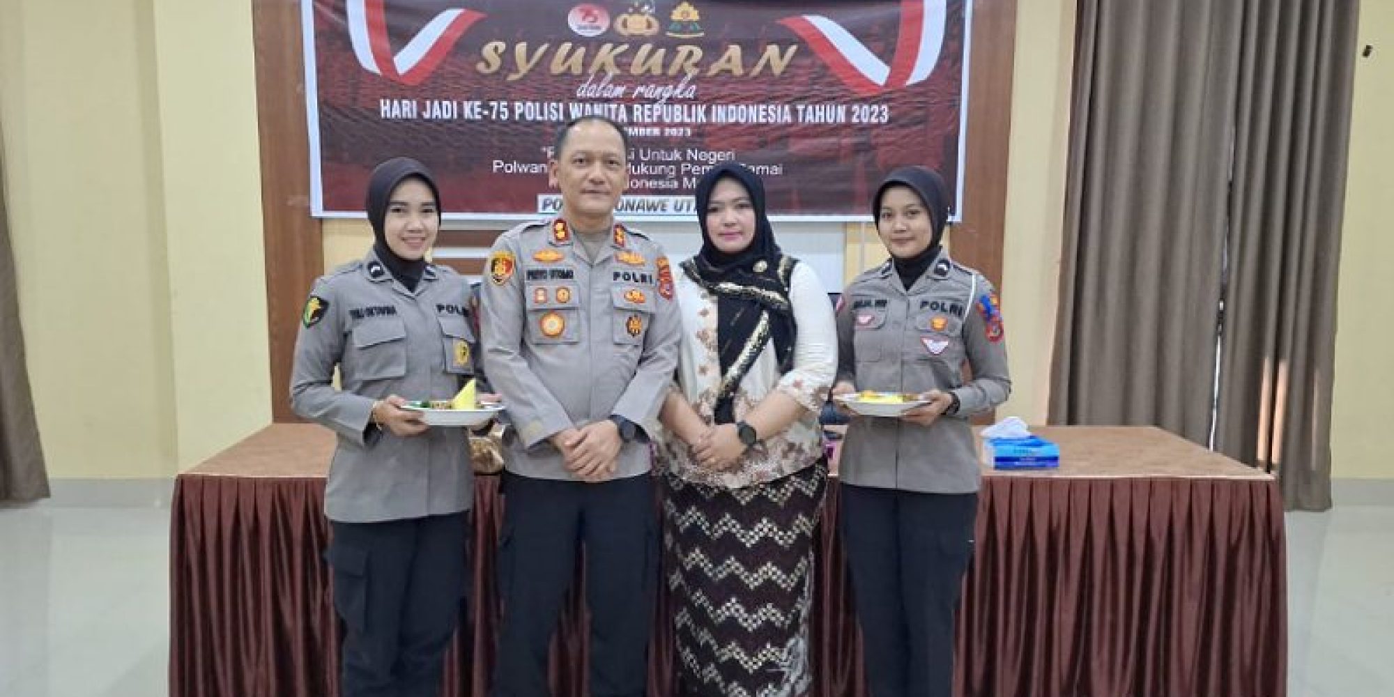 Peringati Hari Jadi Polwan ke 75, Polres Konawe Utara Gelar Acara Syukuran