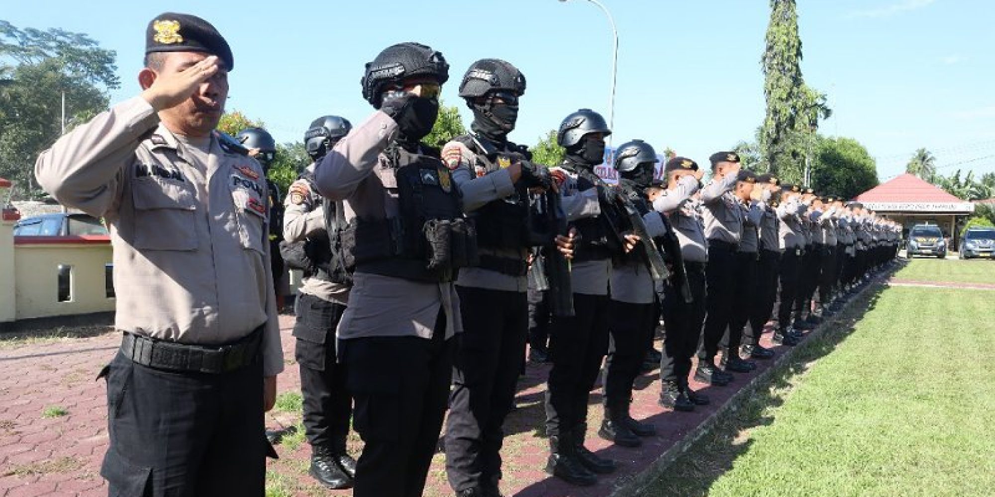 Kapolres Konsel Pimpin Apel Gelar Pasukan Pengamanan Pilkades Serentak