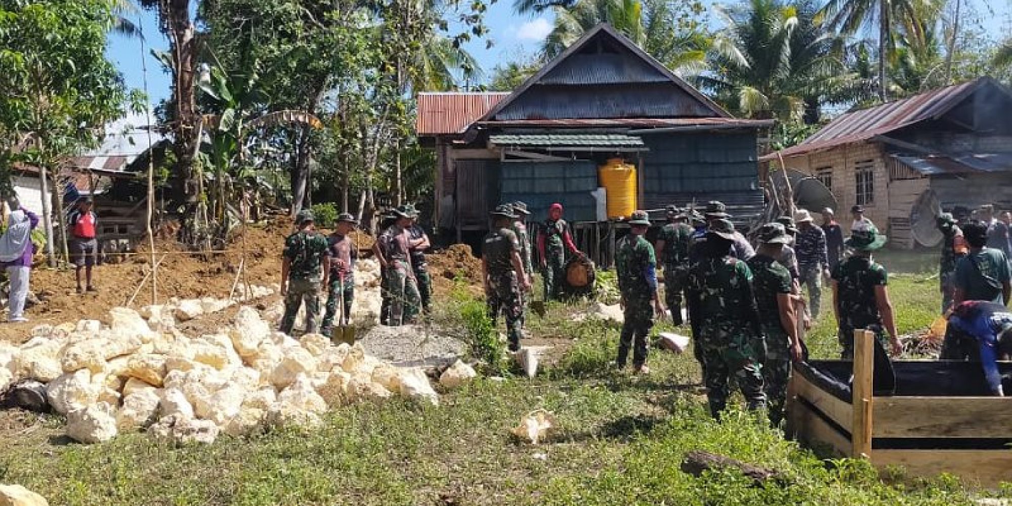 Satgas TMMD Ke 118 Kodim 1416/Muna Bangun Saluran Draenase