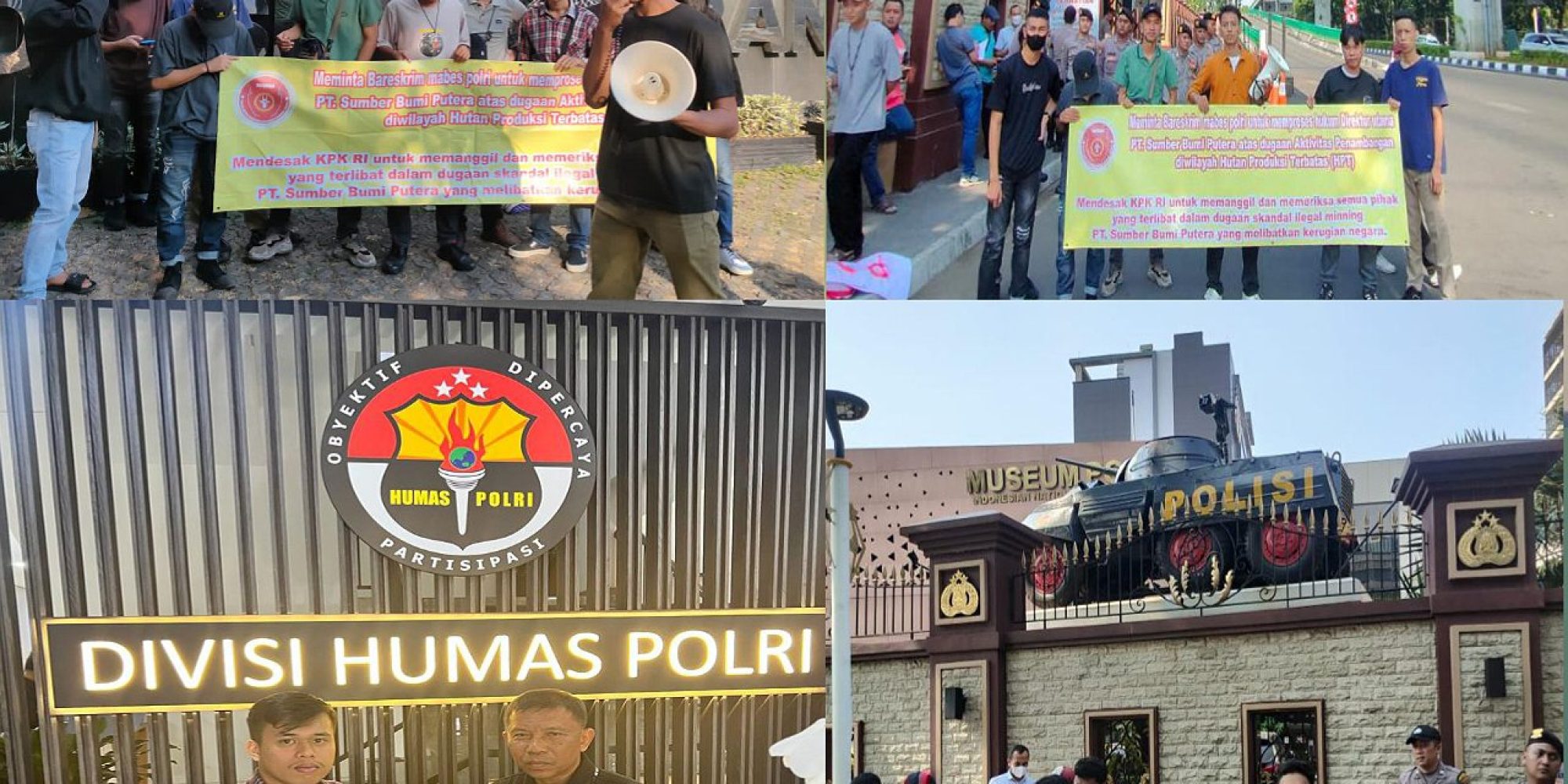 KASWARA Kembali Gelar Unras di Mabes Polri Dan KPK RI Terkait Penambangan Ilegal Oleh PT. SBP di Konut