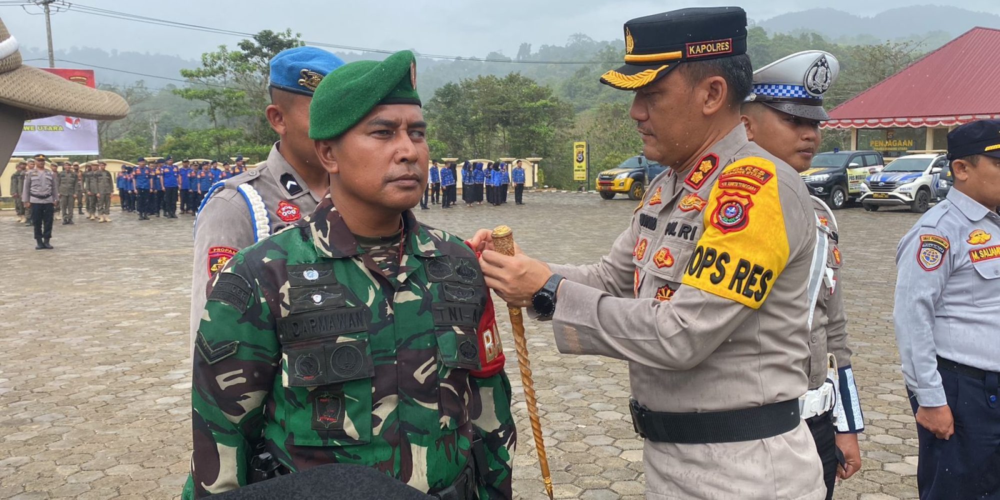 Kapolres Konawe Utara Pimpin Apel Gelar Pasukan Operasi Mantap Brata Tahun 2023-2024