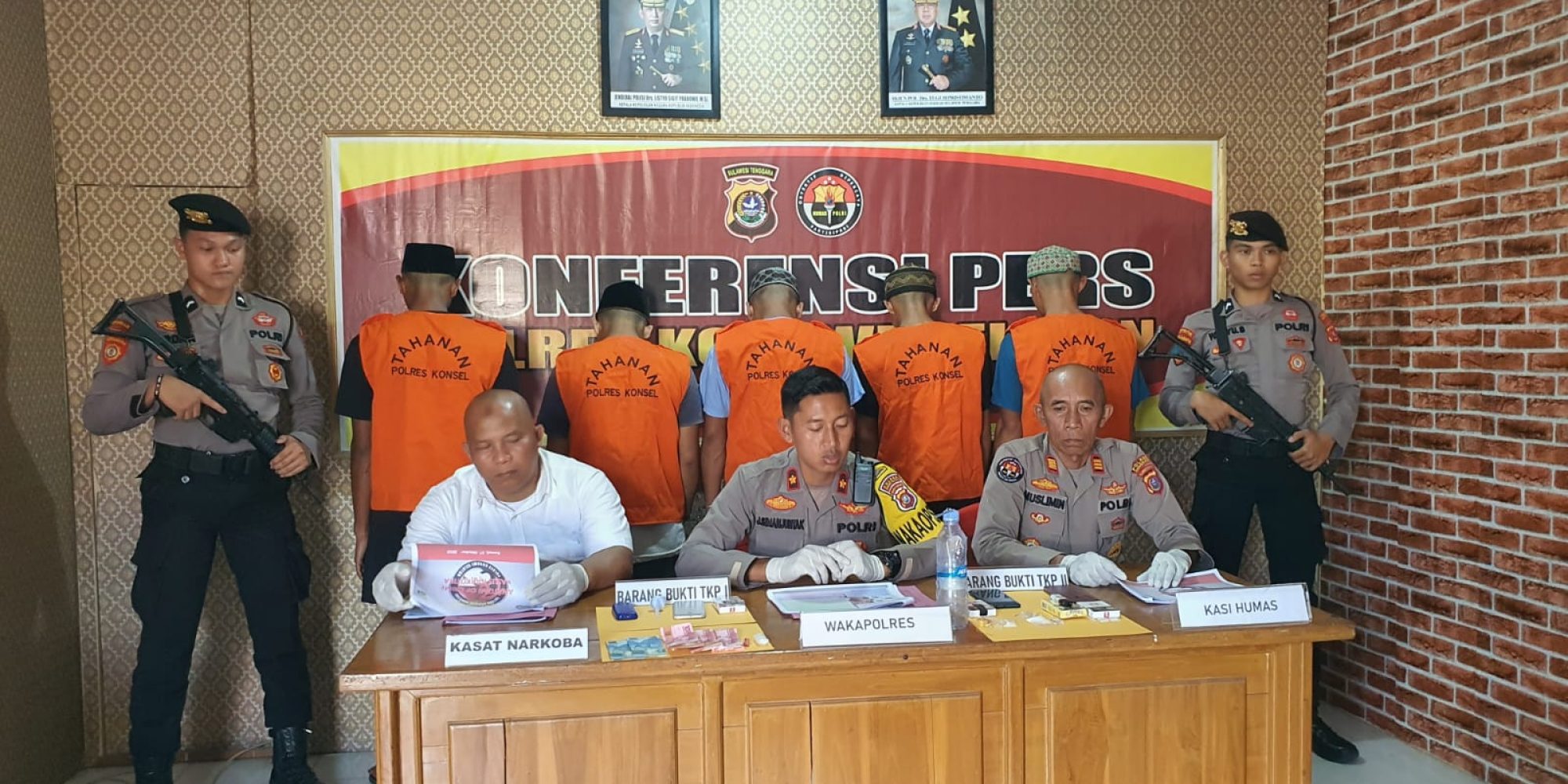 Satresnarkoba Polres Konsel Amankan 5 Terduga Pelaku Kasus Narkoba