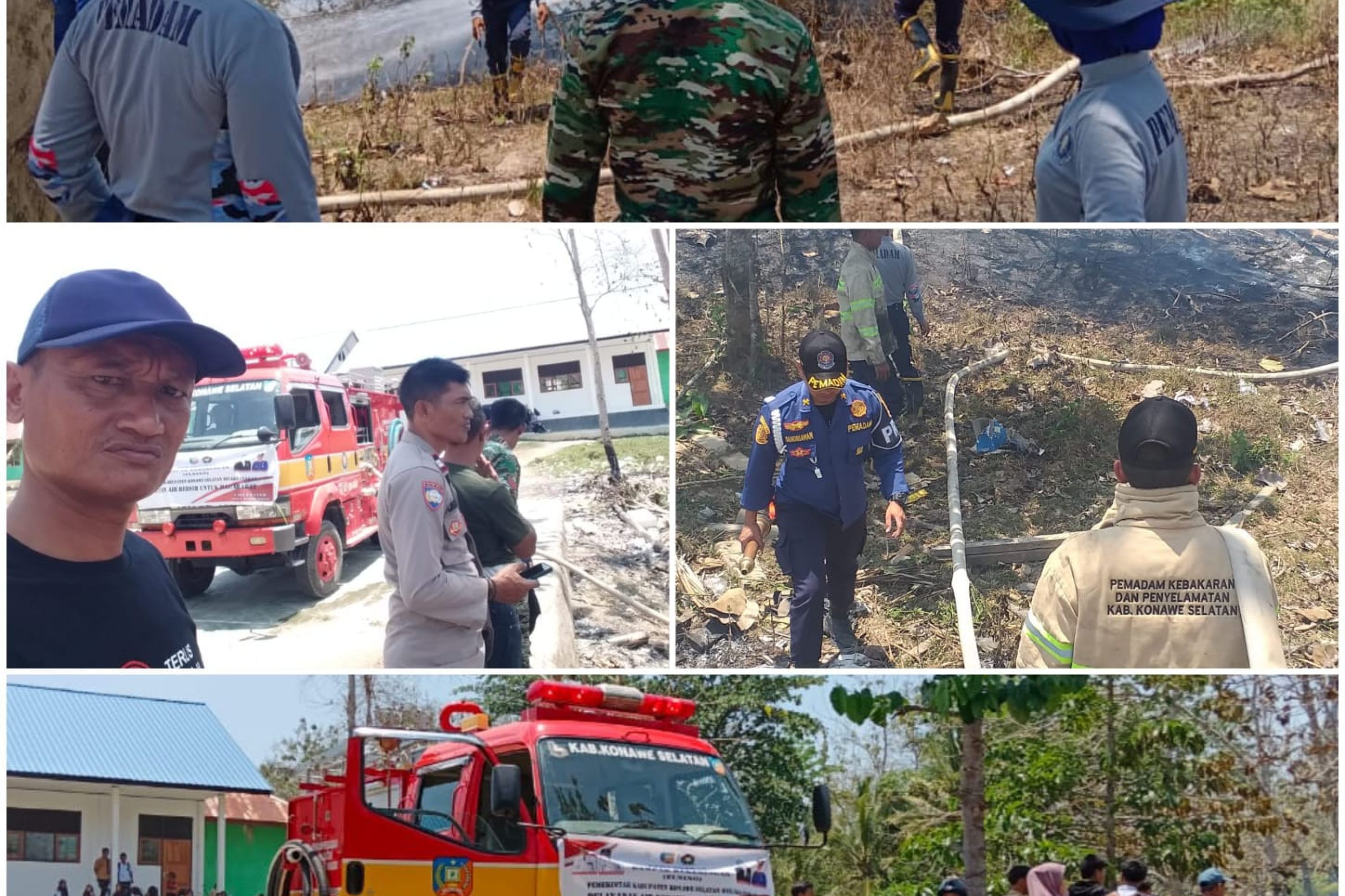 Atasi Kekeringan Dan Karhutla, DamPen Konsel Berhasil Salurkan Air Bersih Dan Padamkan Kebakaran di 3 TKP