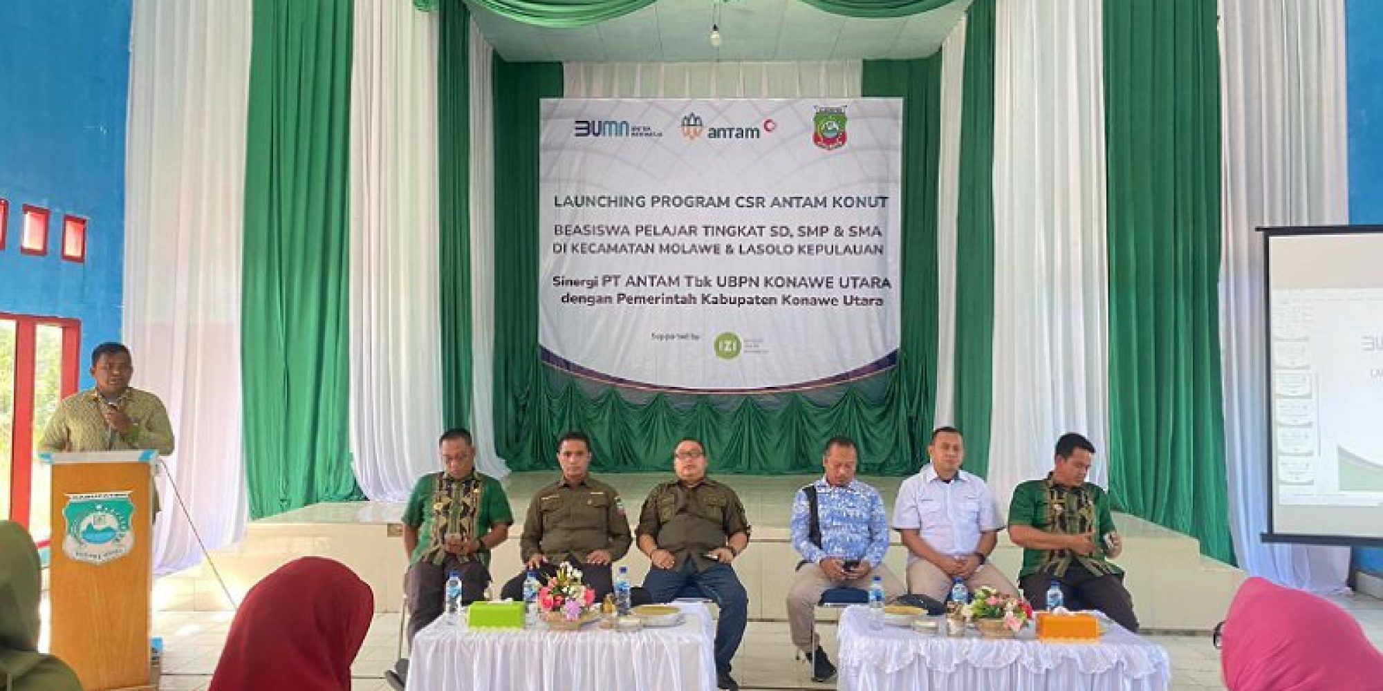 Peduli Terhadap Pendidikan PT Antam Kembali Menyalurkan Beasiswa Pada Siswa – siswi SD, SMP Se-kabupaten Konut