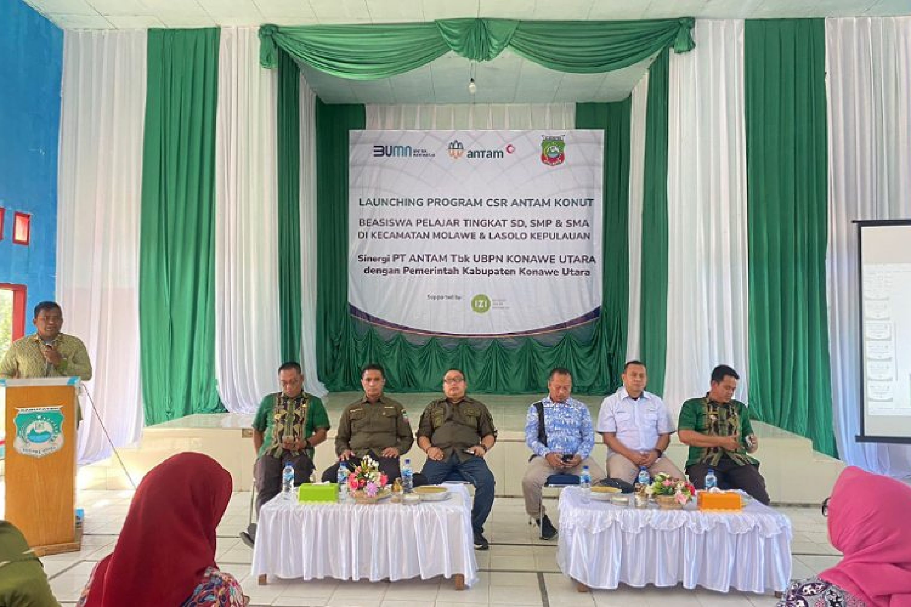 Peduli Terhadap Pendidikan PT Antam Kembali Menyalurkan Beasiswa Pada Siswa – siswi SD, SMP Se-kabupaten Konut