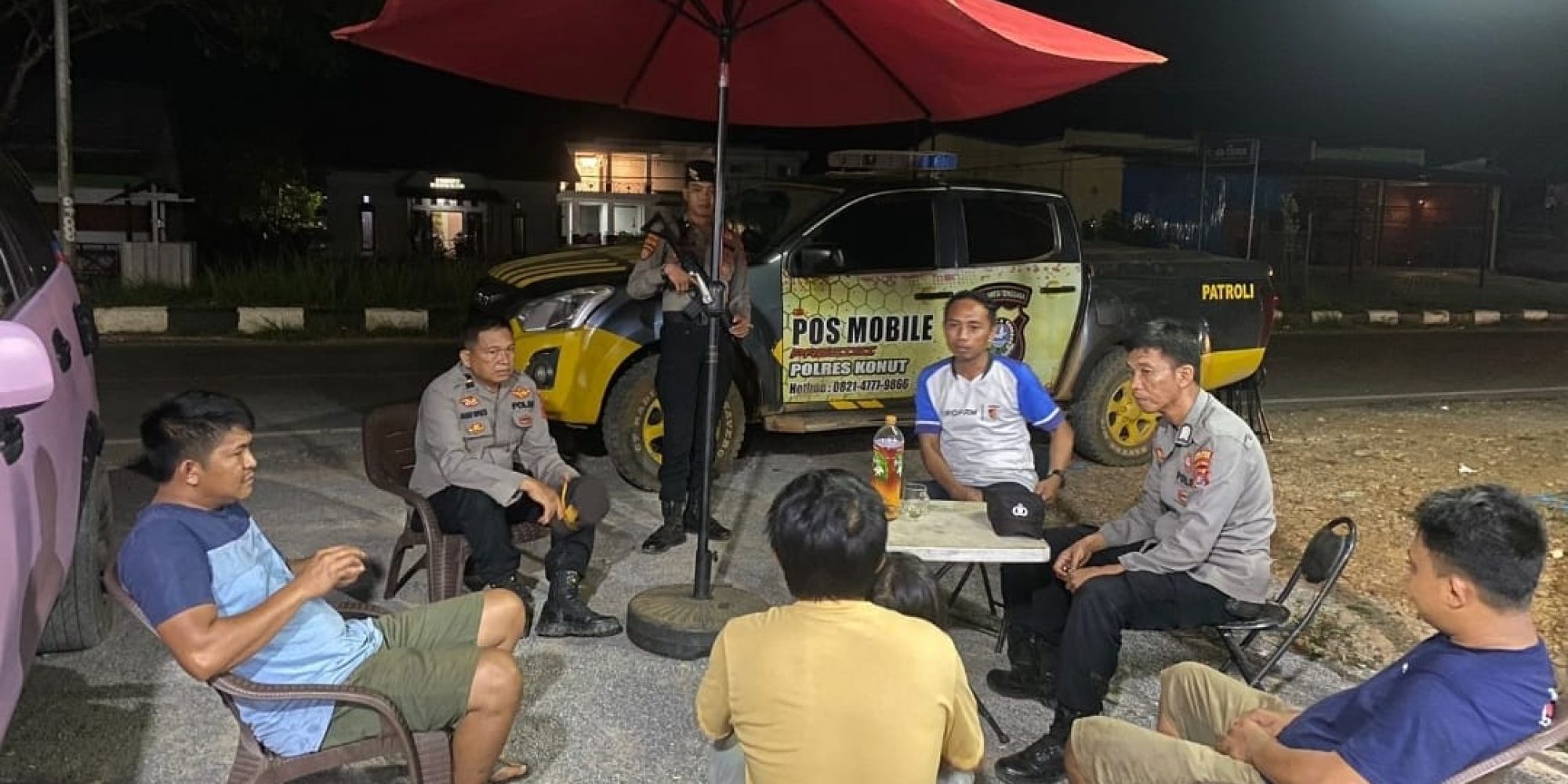 Ciptakan Kamtibmas Kondusif, Satgas OMB 2023-2024 Polres Konut Rutin Patroli Gudang Logistik KPU