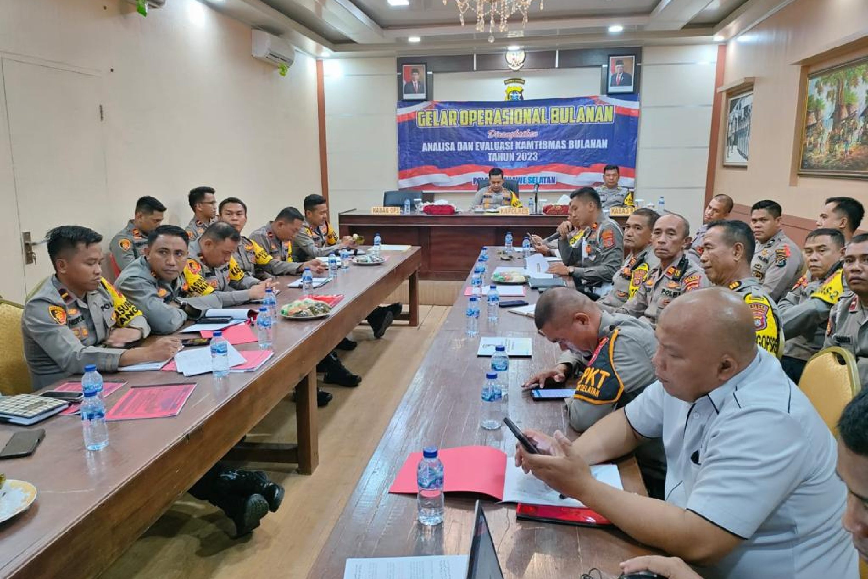 Pimpin Operasional Serta analisa dan evaluasi kamtibmas bulanan, Berikut Penekanan  Kapolres Konsel