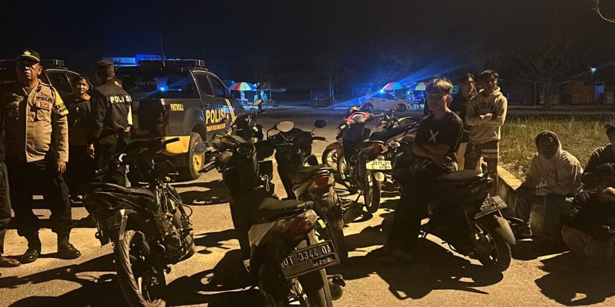 Patroli Kamtibmas Jelang Pemilu 2024, Polres Konsel Amankan Pembawa Sajam Badik