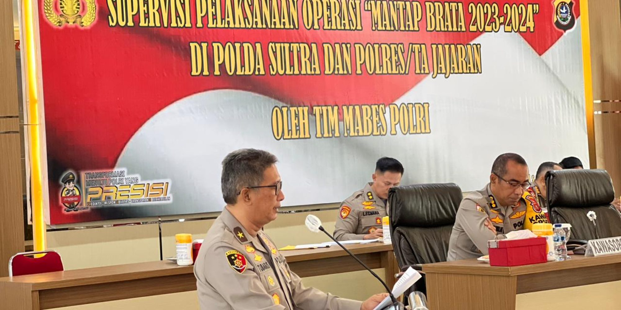 Tim Mabes Polri Supervisi Operasi Mantab Brata di Polda Sultra, Pantau Kesiapan Jelang Pemilu 2024