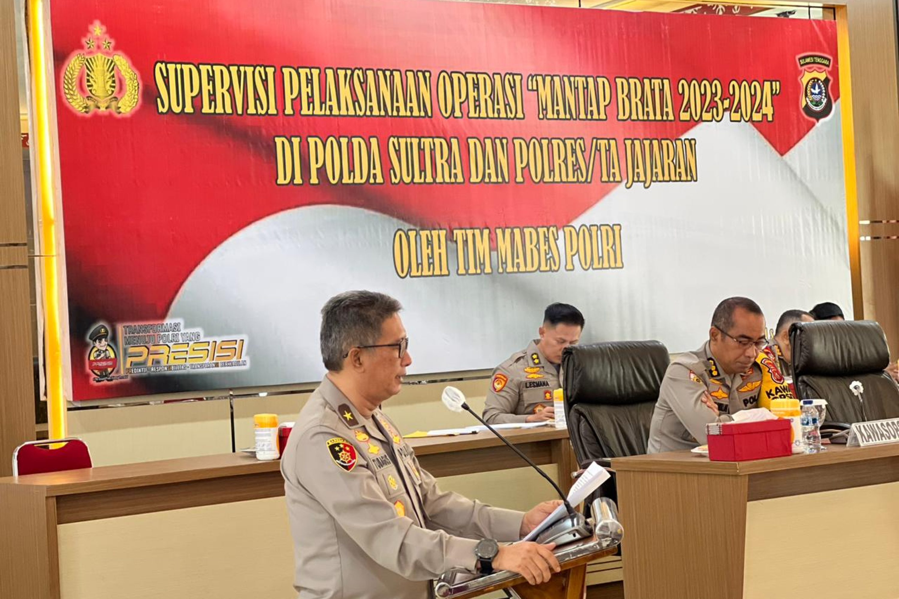 Tim Mabes Polri Supervisi Operasi Mantab Brata di Polda Sultra, Pantau Kesiapan Jelang Pemilu 2024