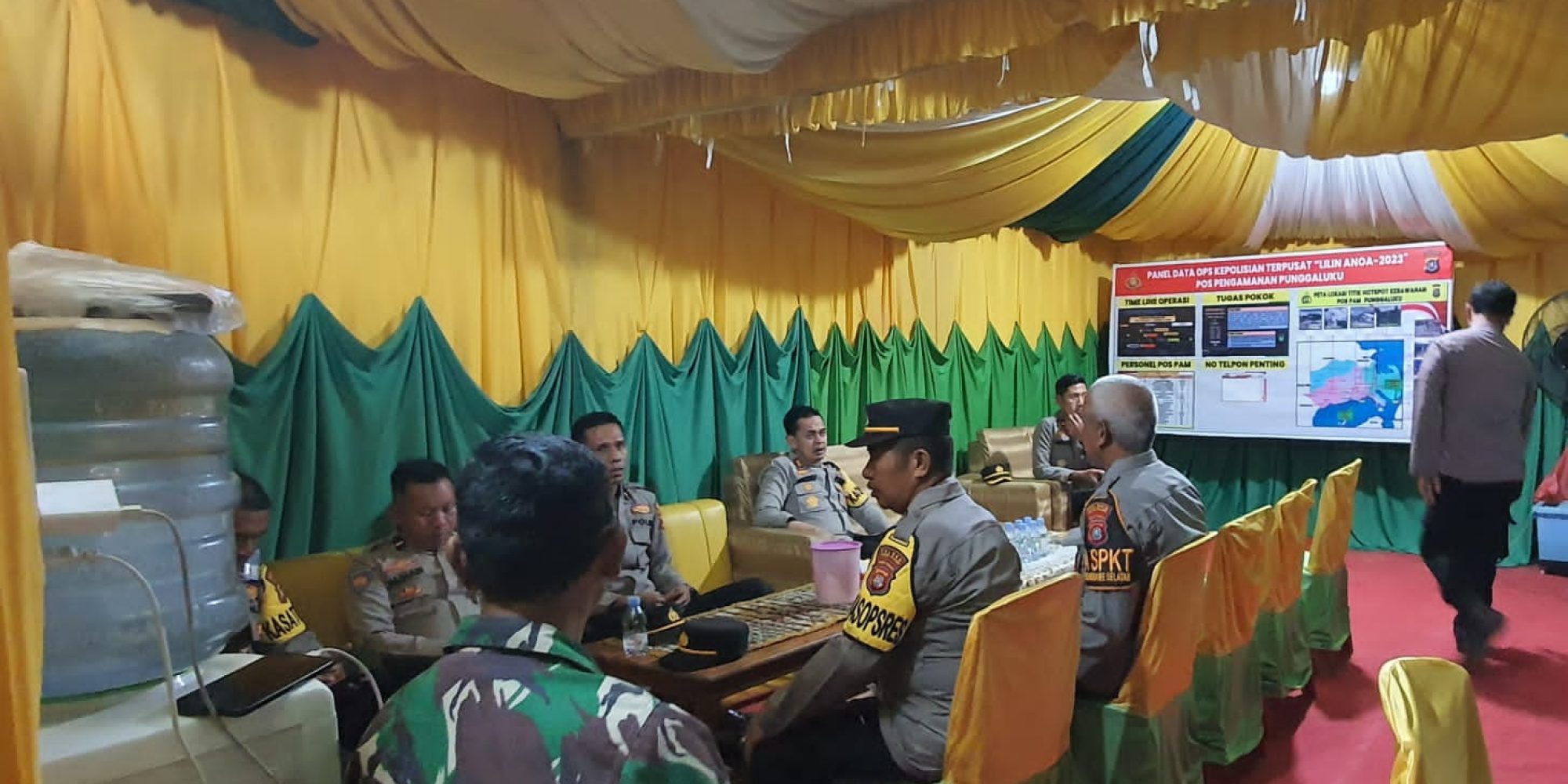 Pengecekan Pos Pengamanan Ops Lilin Anoa – 2023, Kapolres Konsel Ingatkan Tentang Kewaspadaan