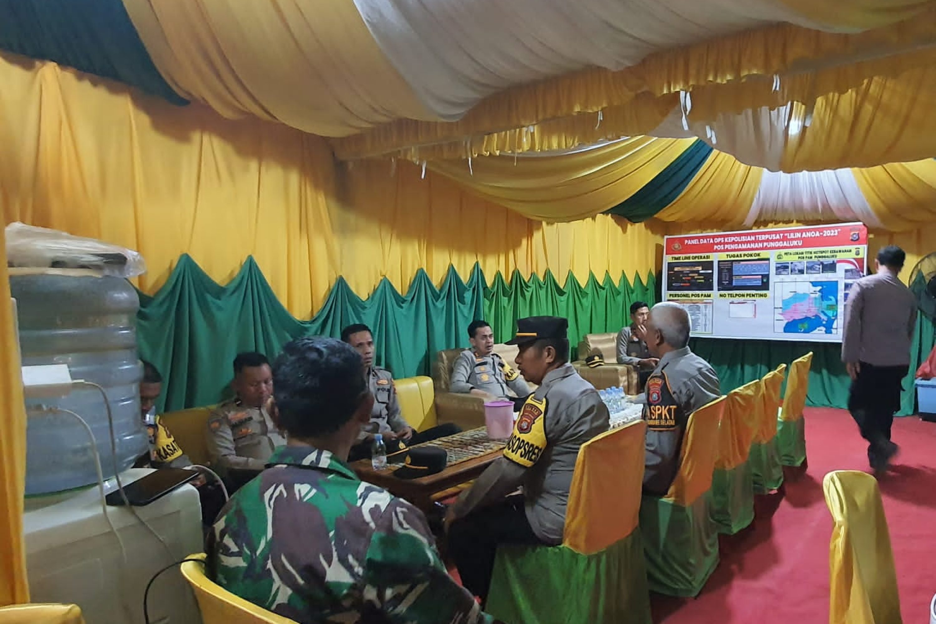 Pengecekan Pos Pengamanan Ops Lilin Anoa – 2023, Kapolres Konsel Ingatkan Tentang Kewaspadaan
