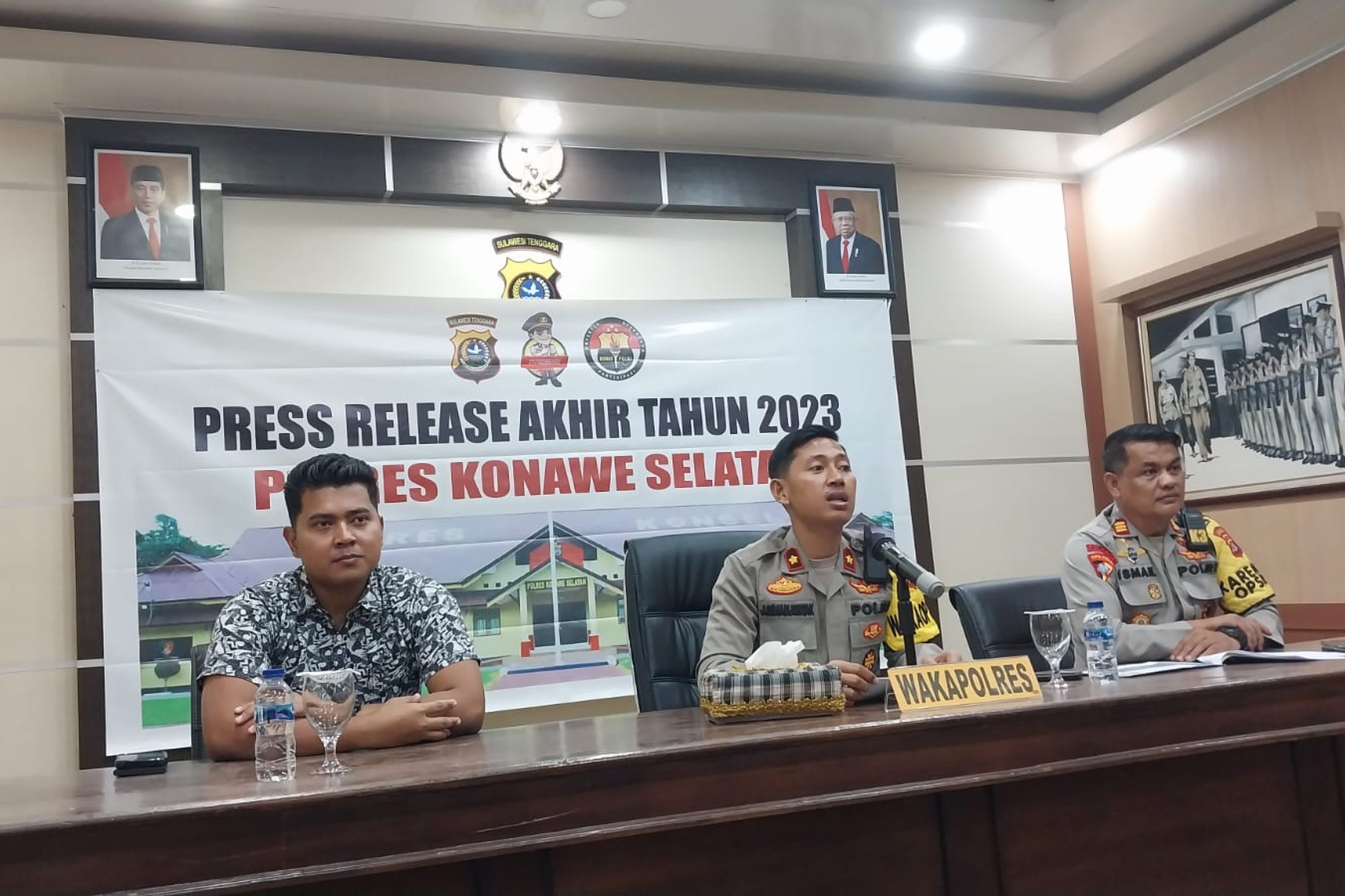 Sepanjang Tahun 2023, Polres Konsel : Kamtibmas Secara Umum Aman Dan Kondusif Serta Terjadi Penurunan Kasus Tindak Pidana
